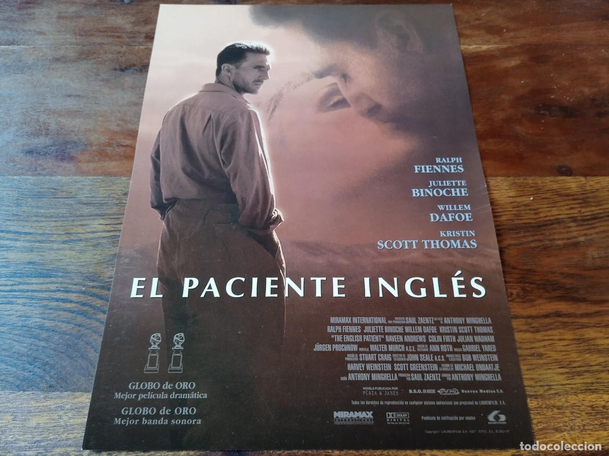 Cinema: El Paciente ingl&eacute;s - Ralph Fiennes, Juliette Binoche, Willem Dafoe - Guia original Lauren 1996