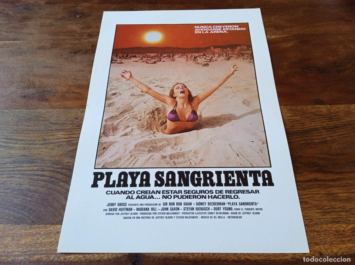 Cine: Playa Sangrienta - John Saxon, Mariana Hill, David Huffman - Guia original Incine 1981