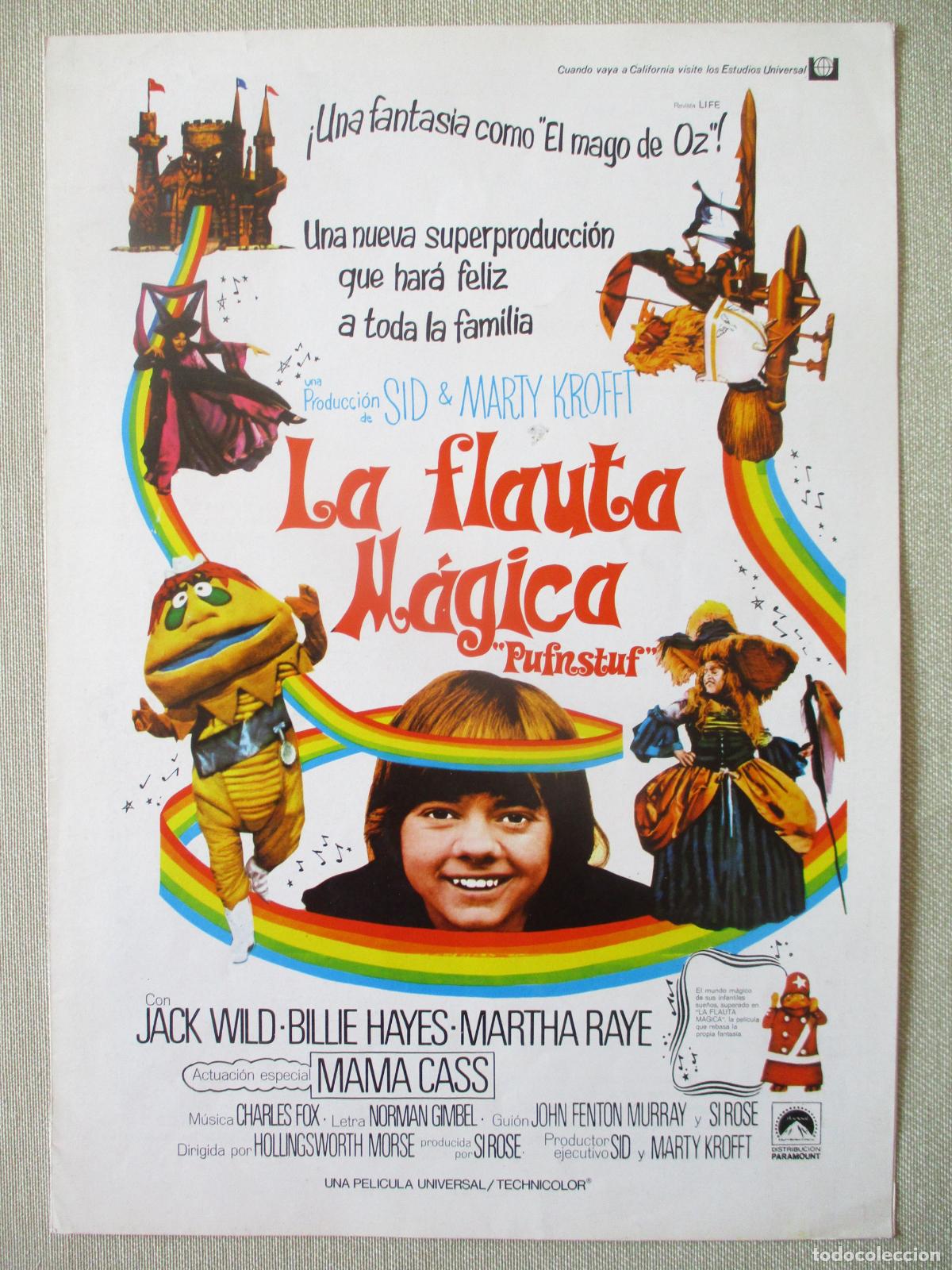 Cine: LA FLAUTA MAGICA. GUIA ORIGINAL ESTRENO. PEDIDO MINIMO EN GUIAS 10 EUROS.