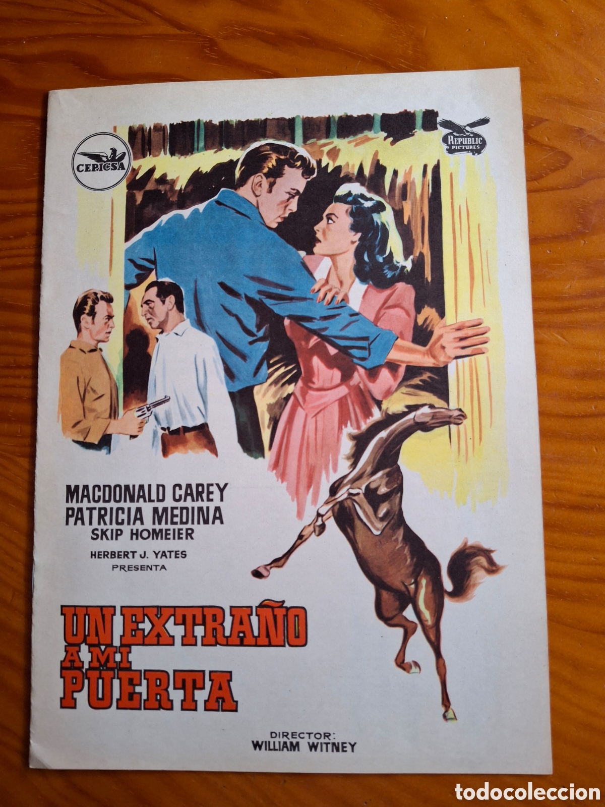 Kino: Programa de mano d&iacute;ptico - UN EXTRA&Ntilde;O A MI PUERTA (1956) William Witney - Republic Pictures