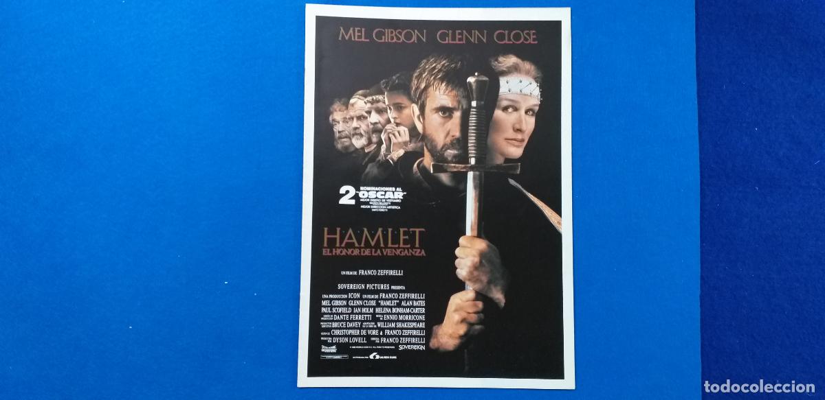 Cine: GUIA PUBLICITARIA. 8 p&aacute;ginas. Hamlet, el honor de la venganza. Mel Gibson y Glenn Close