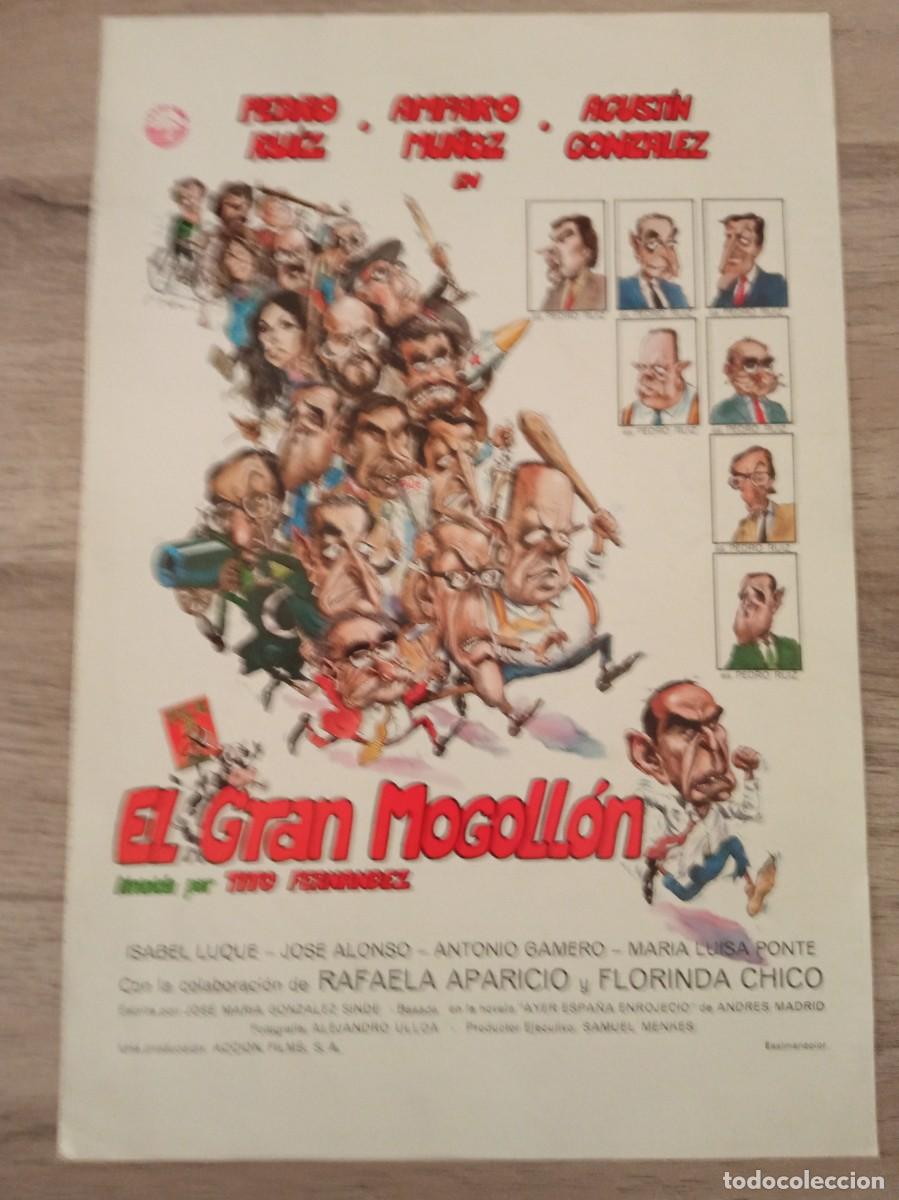 Cinema: GUIA PUBLICITARIA DE LA PELICULA EL GRAN MOGOLL&Oacute;N, PEDRO RUIZ