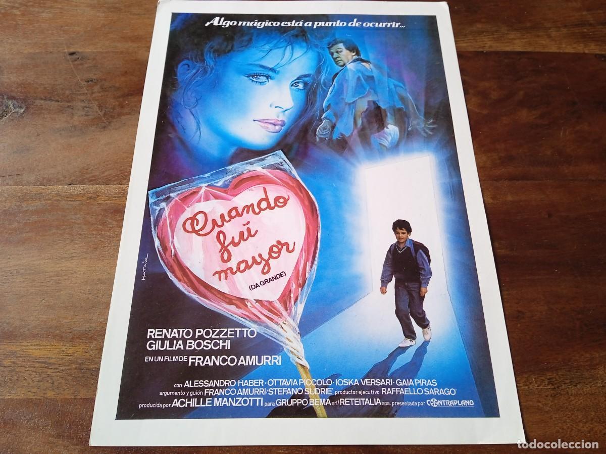 Cin&eacute;ma: Cuando fui mayor - Renato Pozzetto, Giulia Boschi, Franco Amurri - Guia original Contraplano 1987