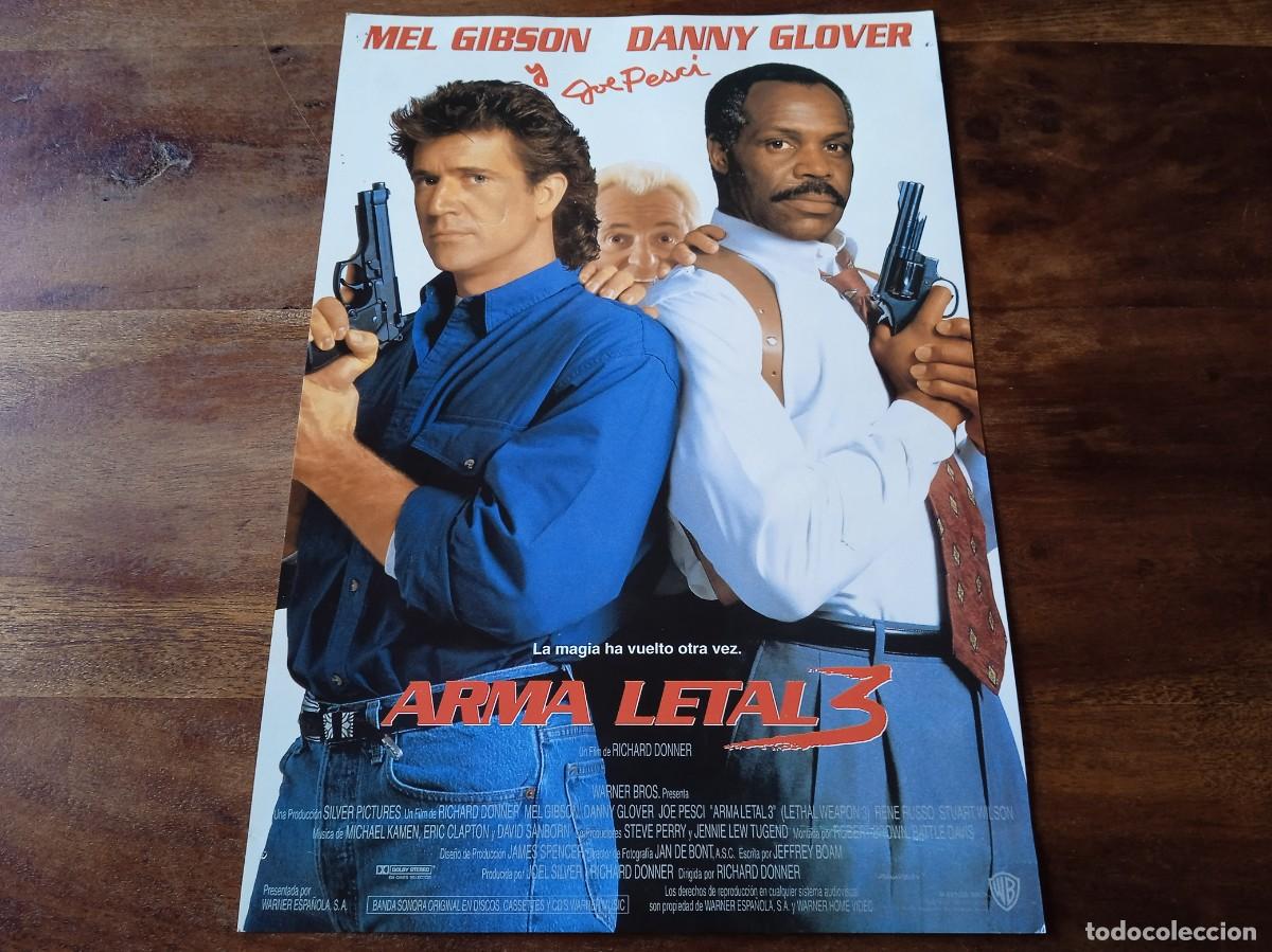 Cin&eacute;ma: Arma Letal 3 - Mel GFibson, Danny Glover, Joe Pesci, Rene Russo - Gu&iacute;a original Warner 1992