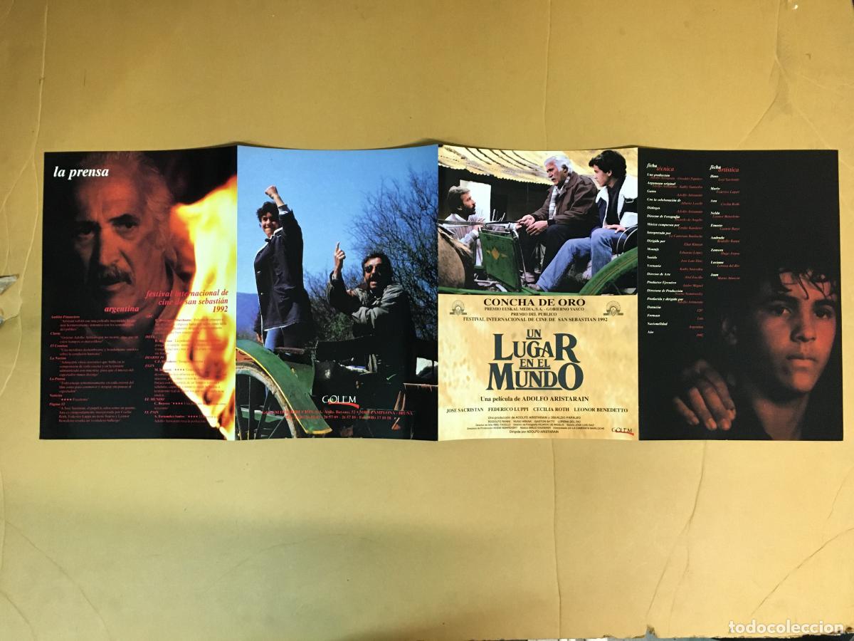 Cinema: G9840 UN LUGAR EN EL MUNDO ARISTARAIN SACRISTAN ROTH GUIA DESPLEGABLE GOLEM ORIGINAL ESTRENO