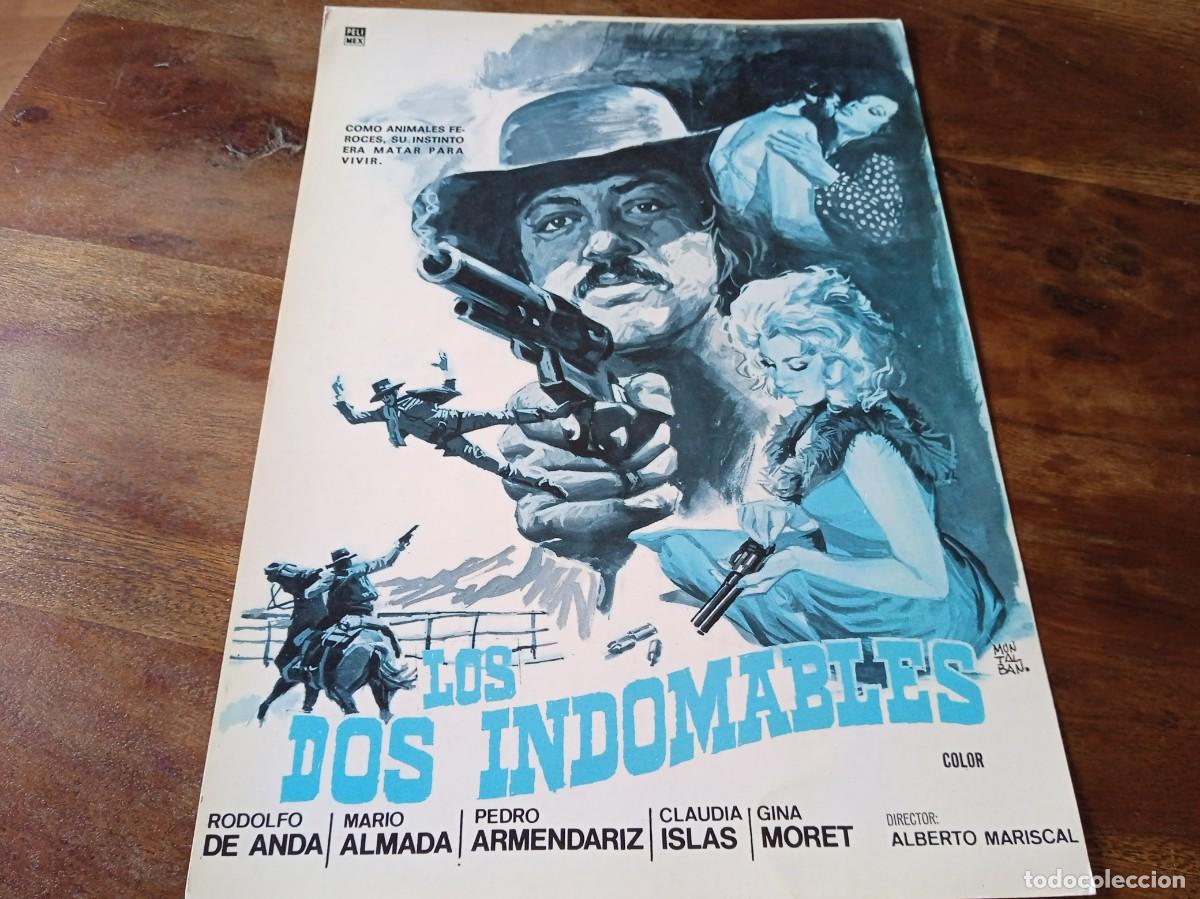 Cine: Los Dos indomables - Mario Aldama, Pedro Armendariz, Claudia Islas - Guia original Pelimex 1973