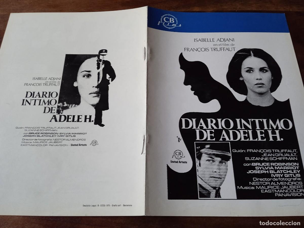 Cin&eacute;ma: Diario intimo de Adele H. - Isabelle Adjani, Francois Truffaut - Guia original CB Films 1975