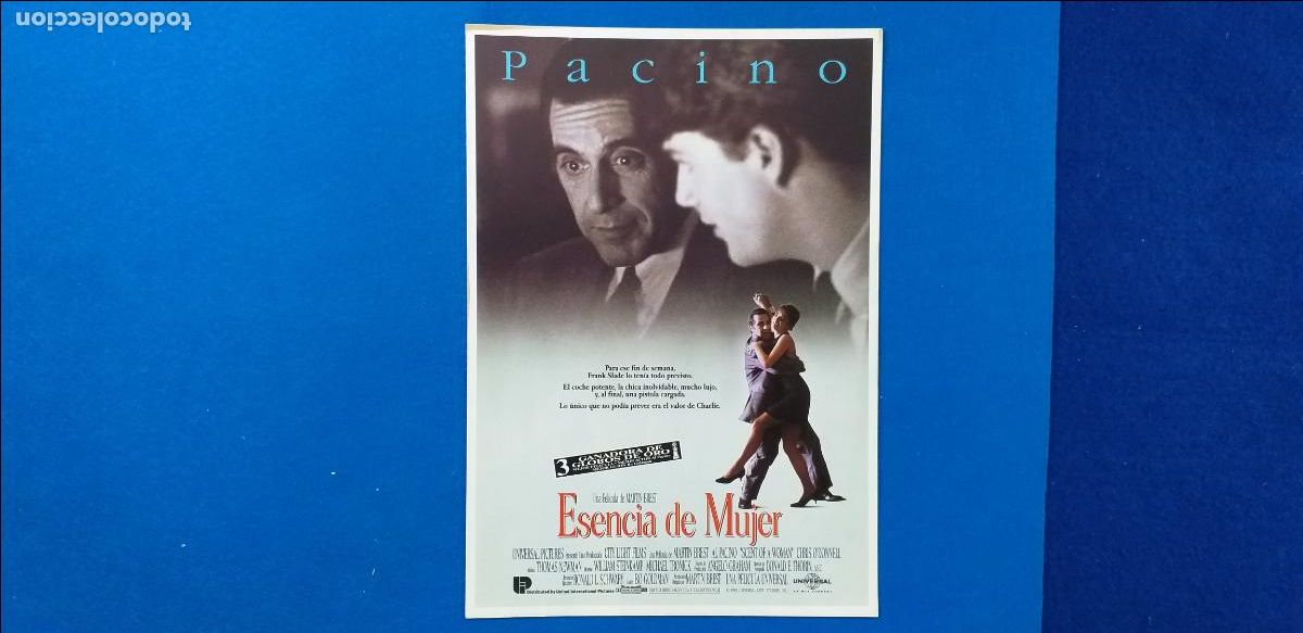 Kino: Guia PUBLICITARIA doble: Esencia de mujer. Con: Al Pacino, Chris O'Donnell, Gabrielle Anwar