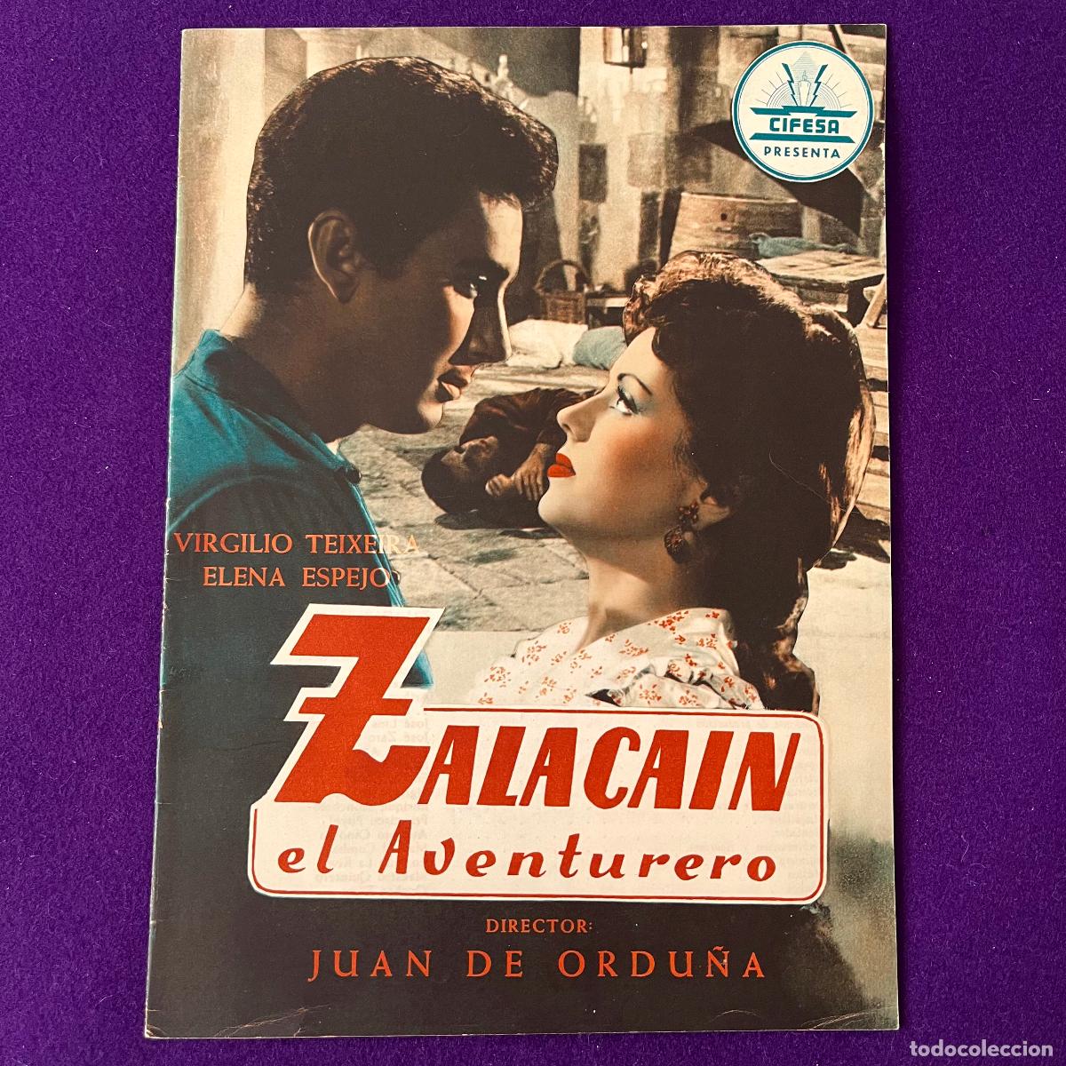 Cine: GUIA ORIGINAL PELICULA ZALACAIN EL AVENTURERO. CIFESA. PROGRAMA PRESS BOOK. CINE.