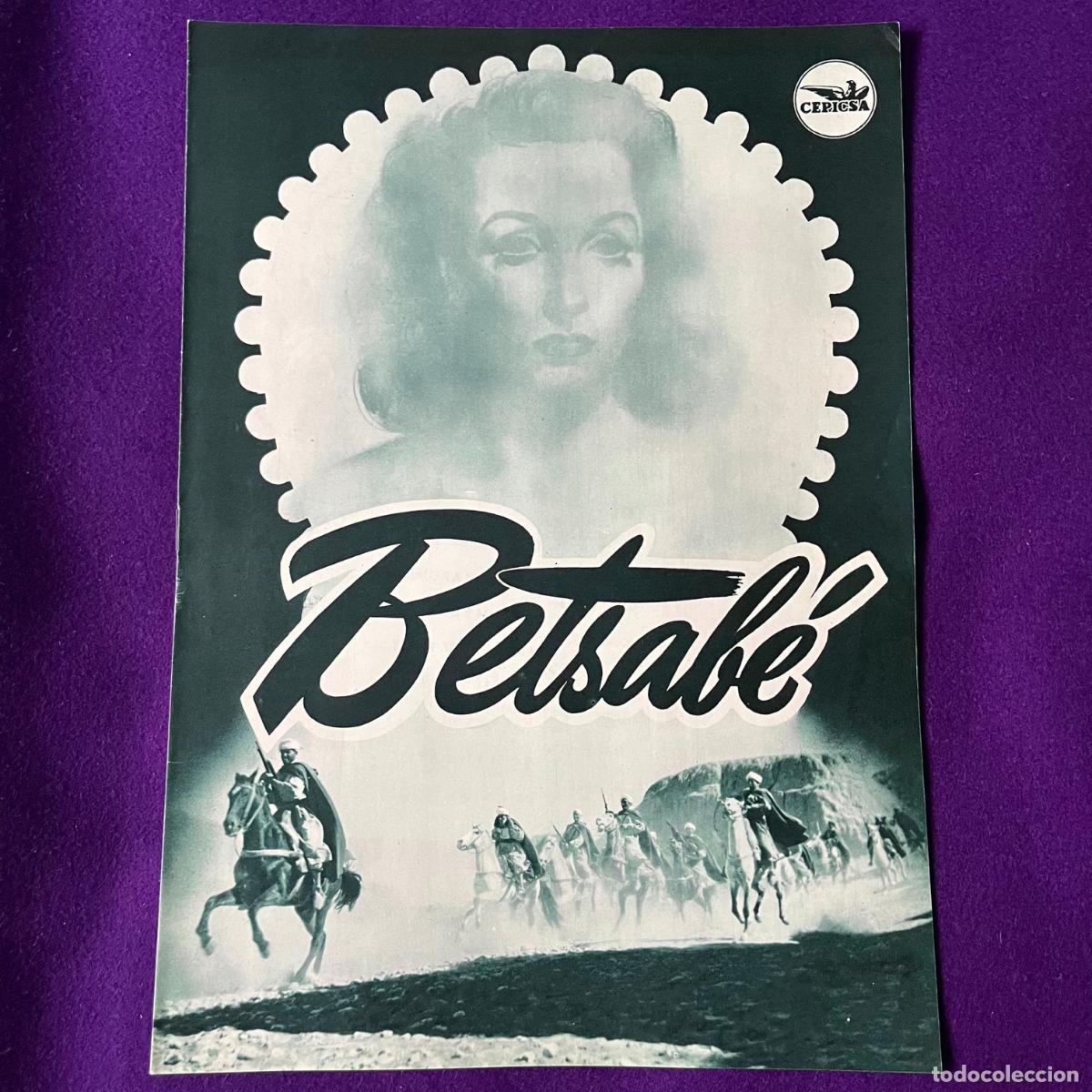 Cinema: GUIA ORIGINAL PELICULA BETSABE. CEPICSA. PROGRAMA PRESS BOOK. CINE.