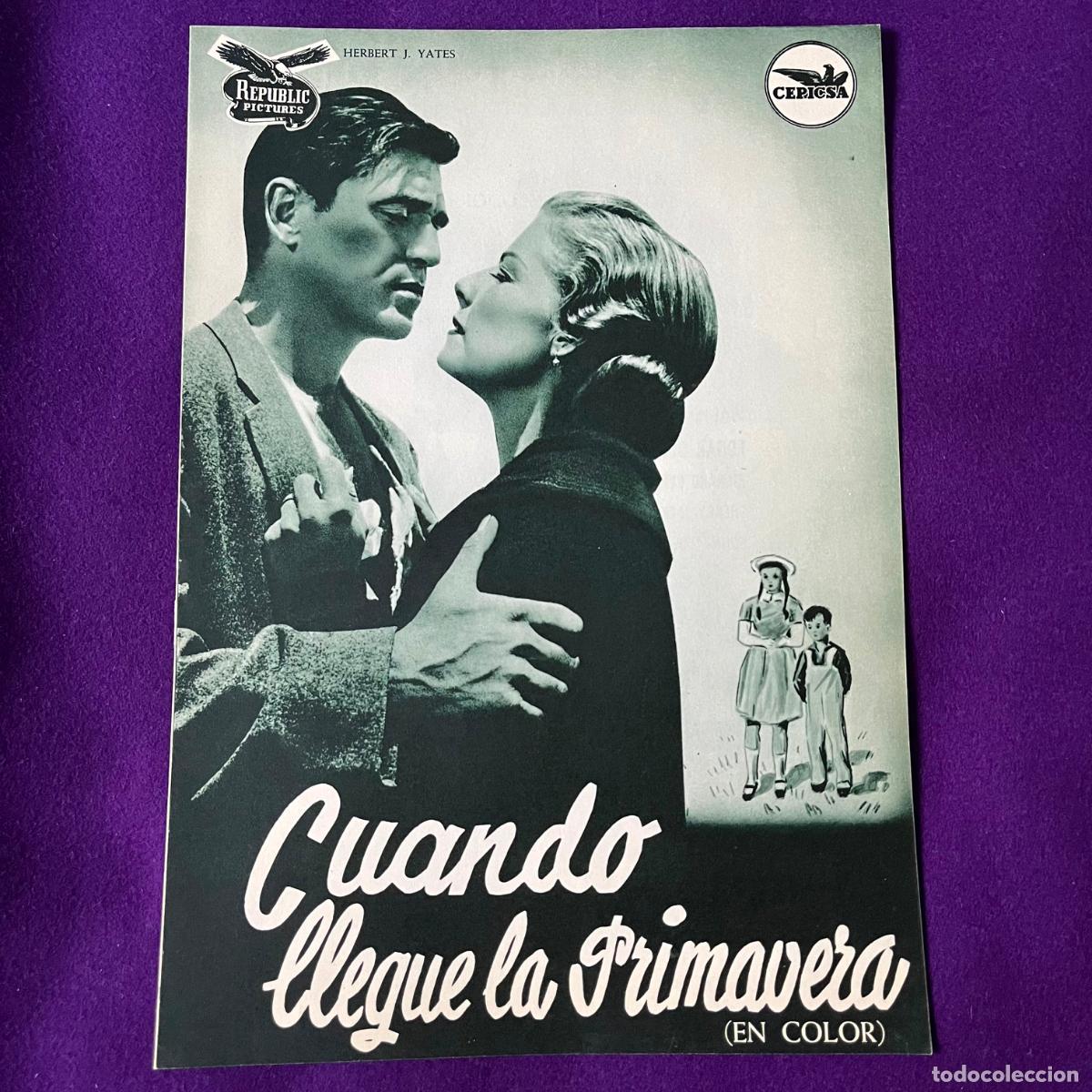 Cinema: GUIA ORIGINAL PELICULA CUANDO LLEGUE LA PRIMAVERA. CEPICSA. PROGRAMA PRESS BOOK. CINE.