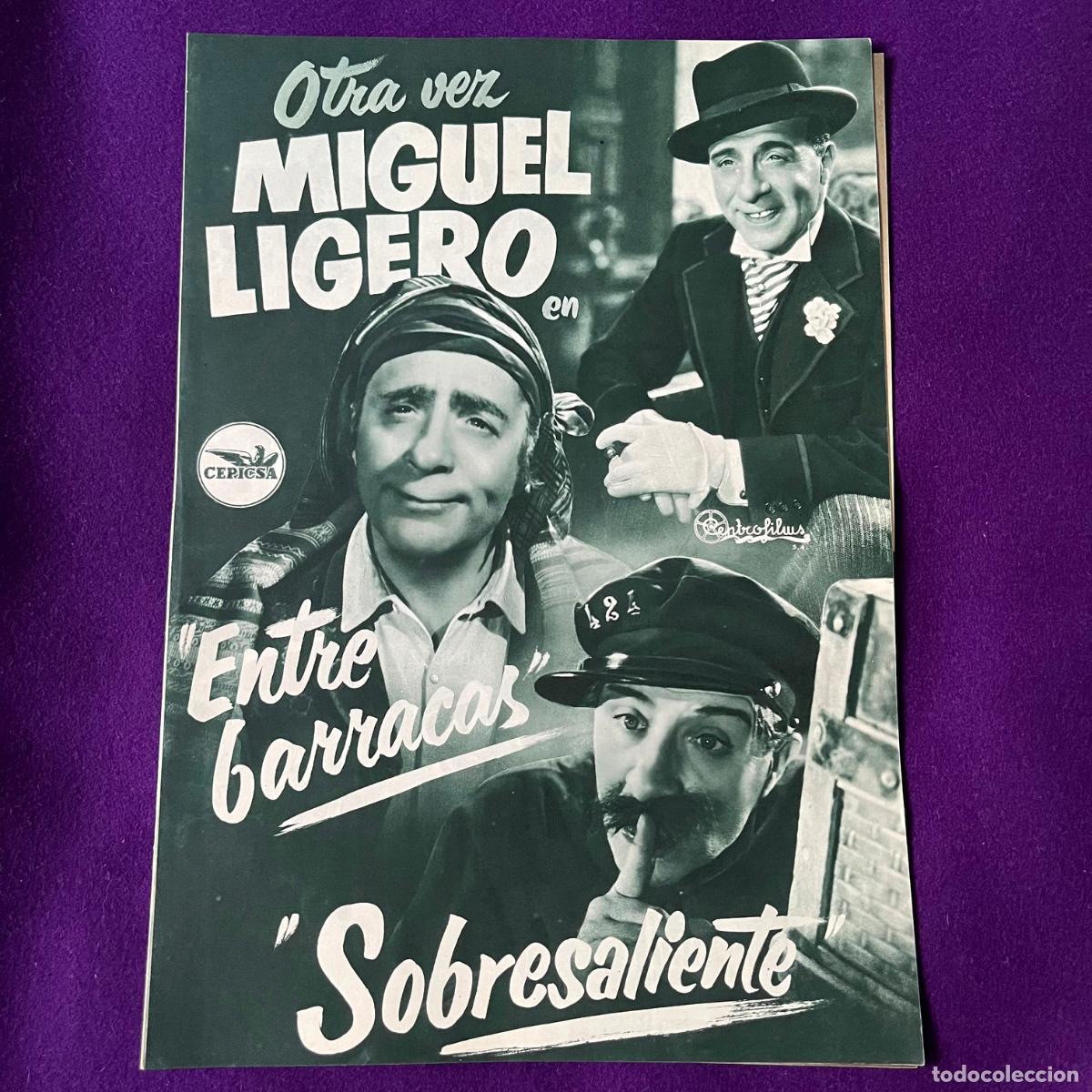 Cinema: GUIA ORIGINAL PELICULA ENTRE BARRACAS, SOBRESALIENTE. CEPICSA. PROGRAMA PRESS BOOK. CINE.