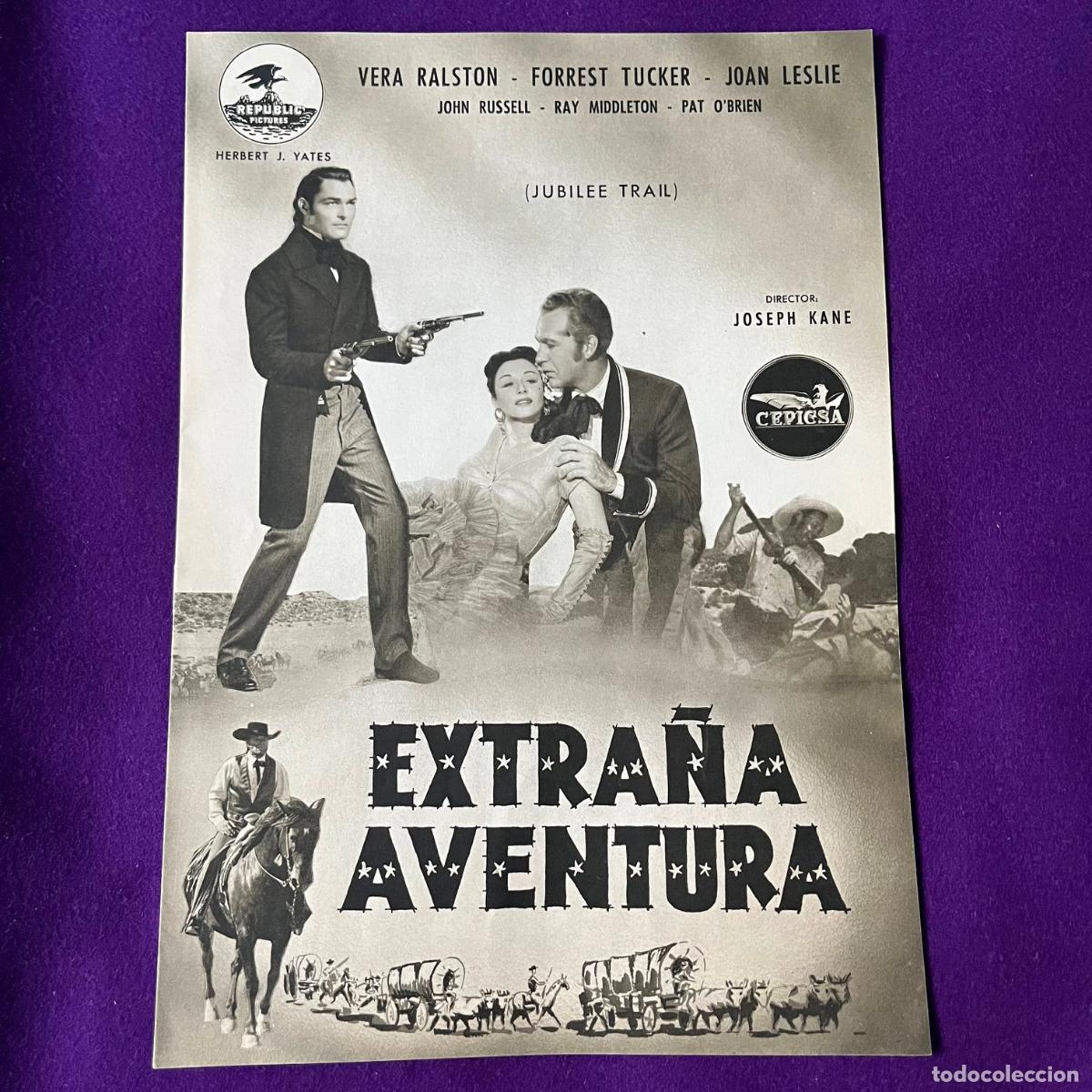 Cinema: GUIA ORIGINAL PELICULA EXTRA&Ntilde;A AVENTURA. CEPICSA. PROGRAMA PRESS BOOK. CINE.