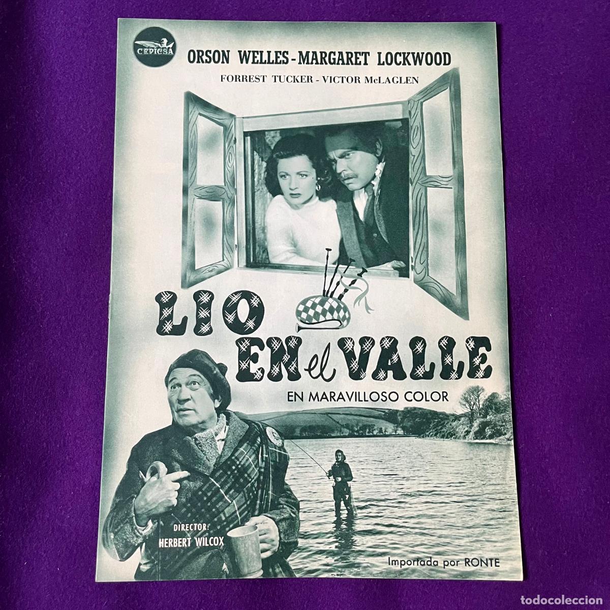 Cine: GUIA ORIGINAL PELICULA LIO EN EL VALLE. CEPICSA. PROGRAMA PRESS BOOK. CINE.
