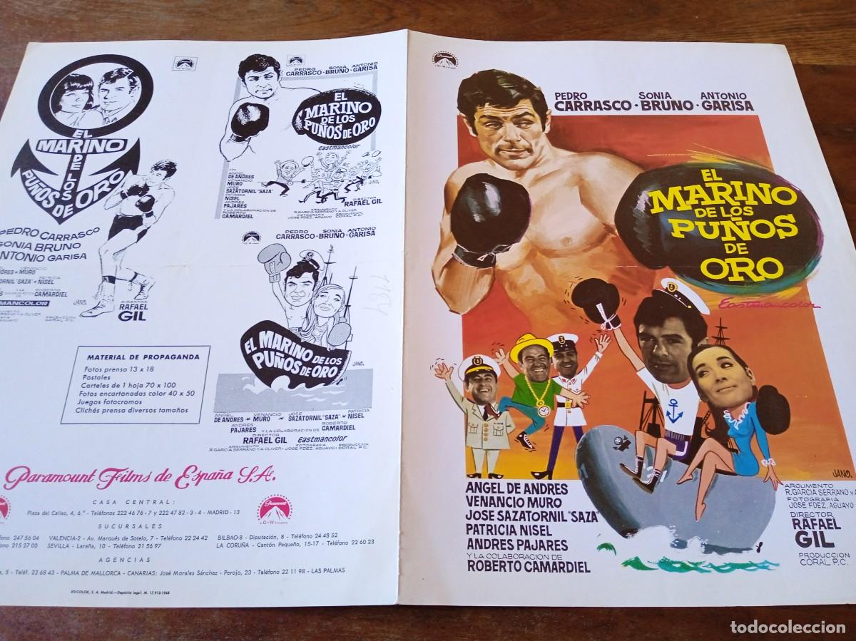 Cin&eacute;ma: El Marino de los pu&ntilde;os de oro - Pedro Carrasco, Sonia Bruno - Guia original Paramount 1968
