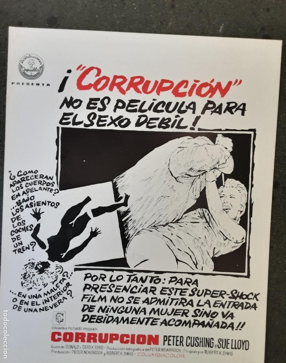 Cine: Corrupci&oacute;n, Peter Cushing, Sue Lloyd