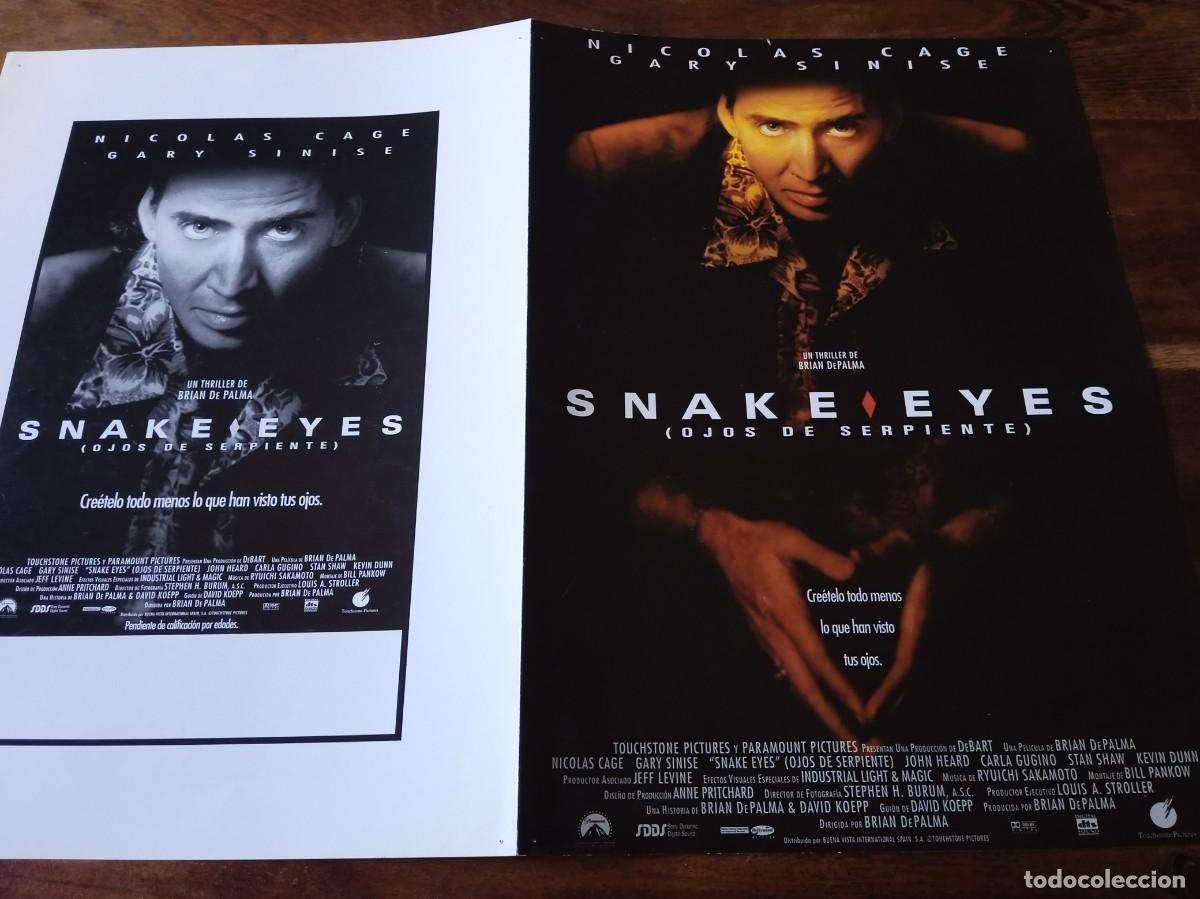 Cin&eacute;ma: Snake eyes - Nicolas Cage, Gary Sinise, Carla Gugino, Brian de Palma - Guia original Buenavista 1998
