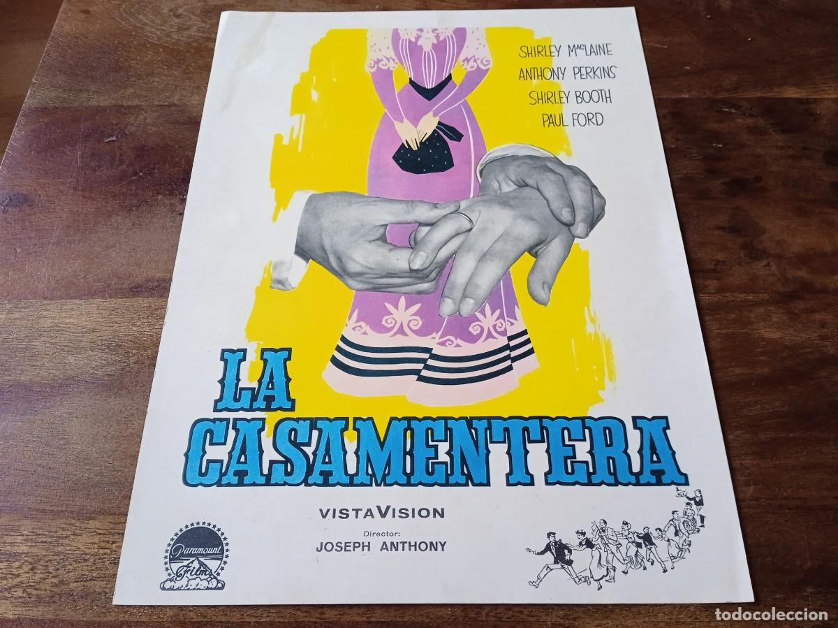 Cin&eacute;ma: La Casamentera - Shirley Maclaine, Anthony Perkins, Paul Ford - Guia Original Mercurio 1963