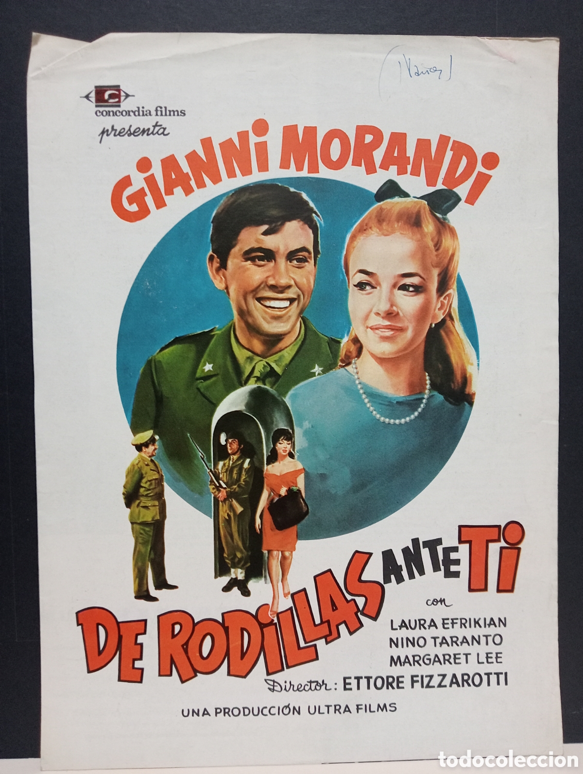 Cine: GU&Iacute;A DOBLE PUBLICITARIA ORIGINAL DE CINE. GIANNI MORANDI. DE RODILLAS ANTE TI. LAURA EFRIKIAN, NINO