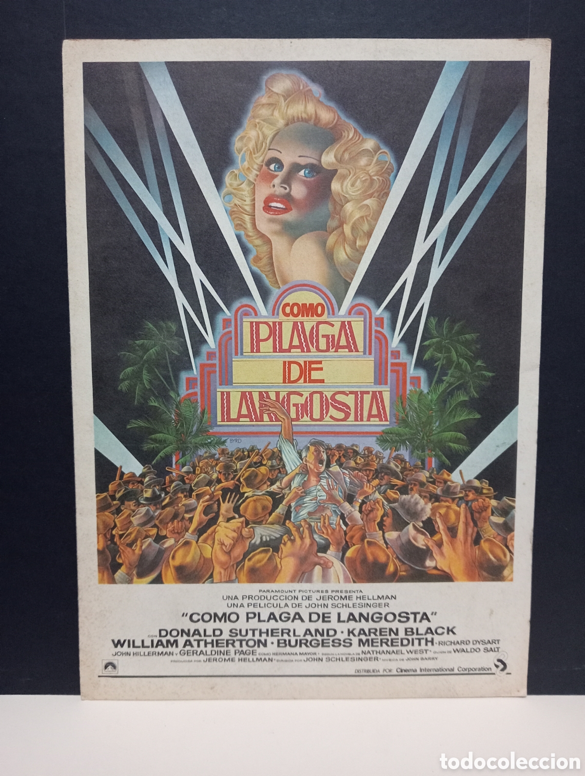 Cine: COMO PLAGA DE LANGOSTA. JOHN SCHLESINGER. DONALD SUTHERLAND, KAREN BLACK. GU&Iacute;A DOBLE PUBLICITARIA
