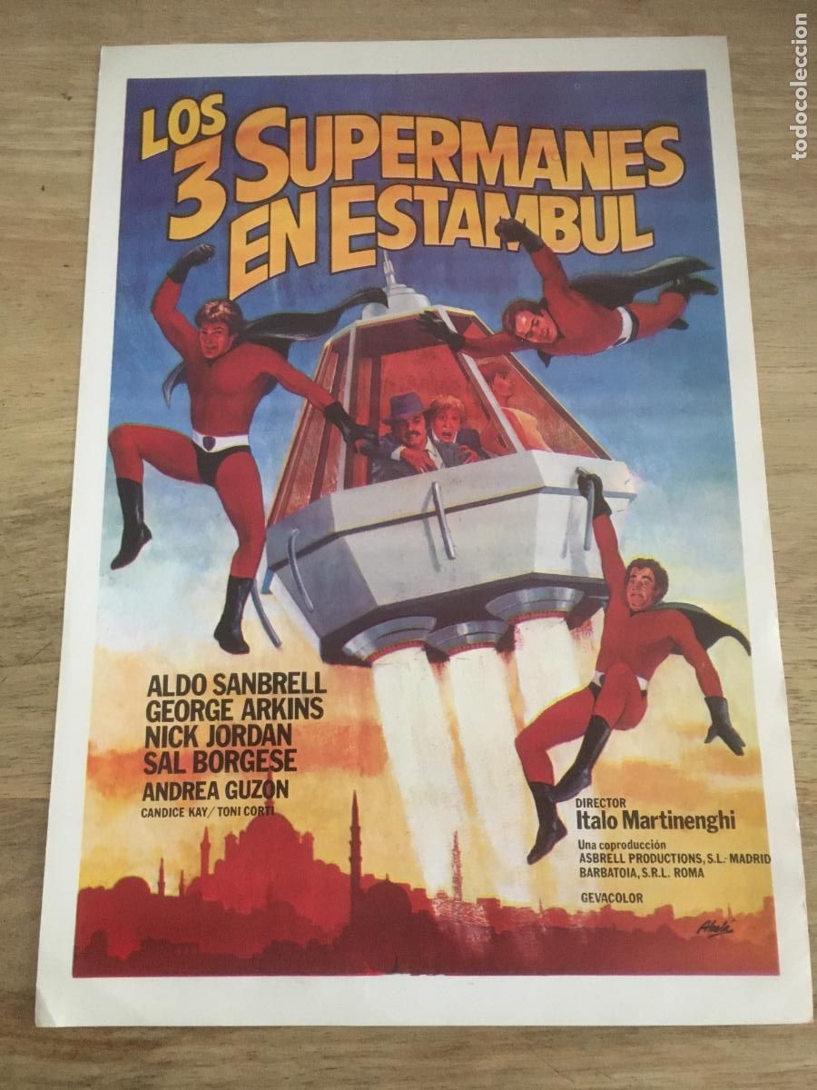 Cine: 3 supermanes en estambul guia publicitaria original estreno