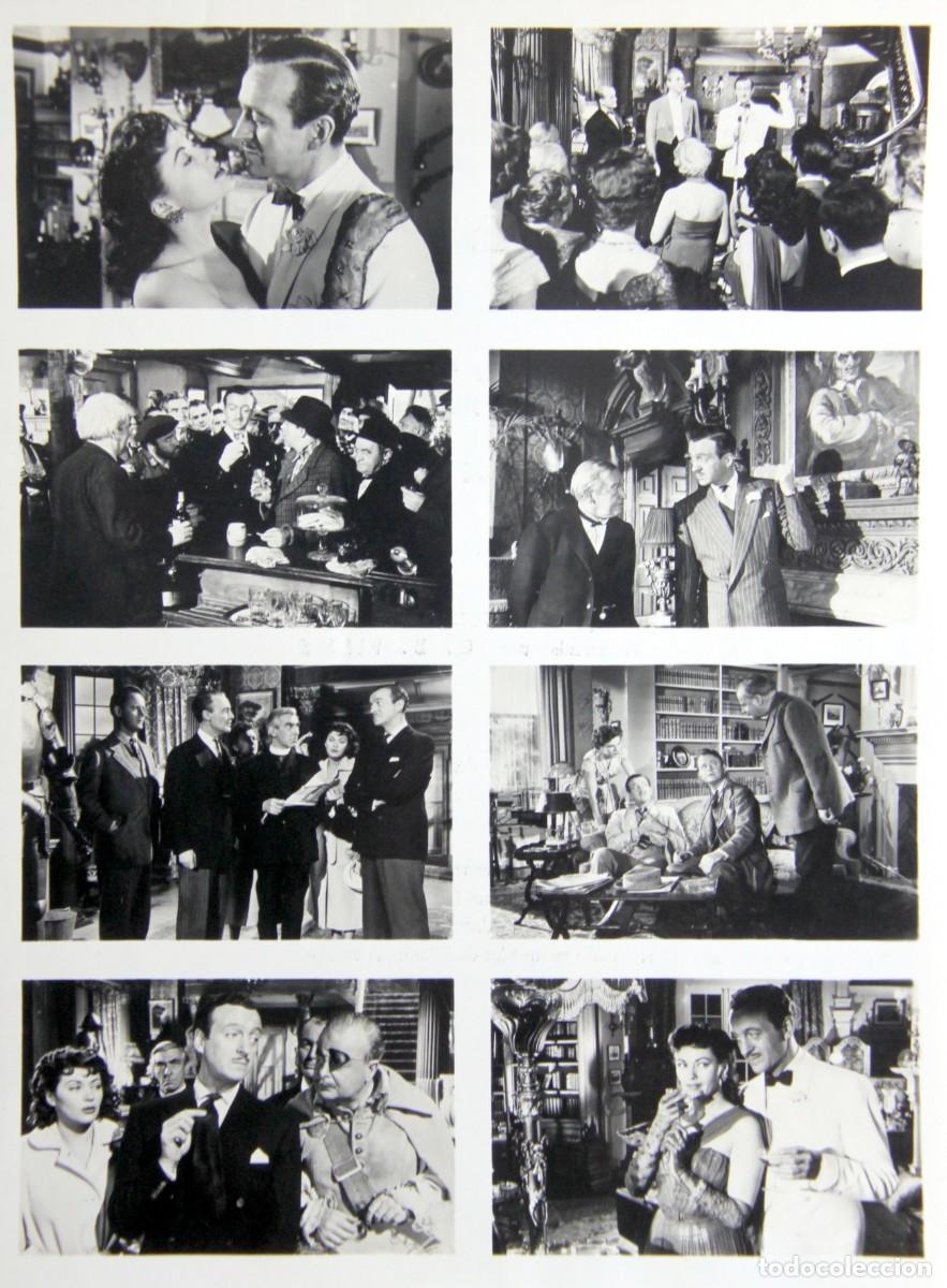 Cine: DAVID NIVEN & YVONNE DE CARLO: ESTA ES LA NOCHE - FOTOGRAMAS Y FICHA ASSOCIATED BRITISH- 24 x 18 cm