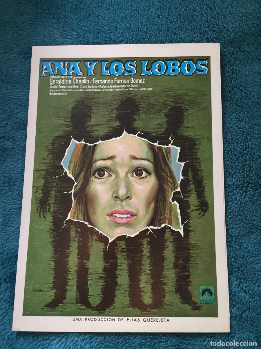 Cine: GUIA DOBLE DE CINE - ANA Y LOS LOBOS - FERNANDO F. GOMEZ- GERALDINE CHAPLIN - 4 PAGS