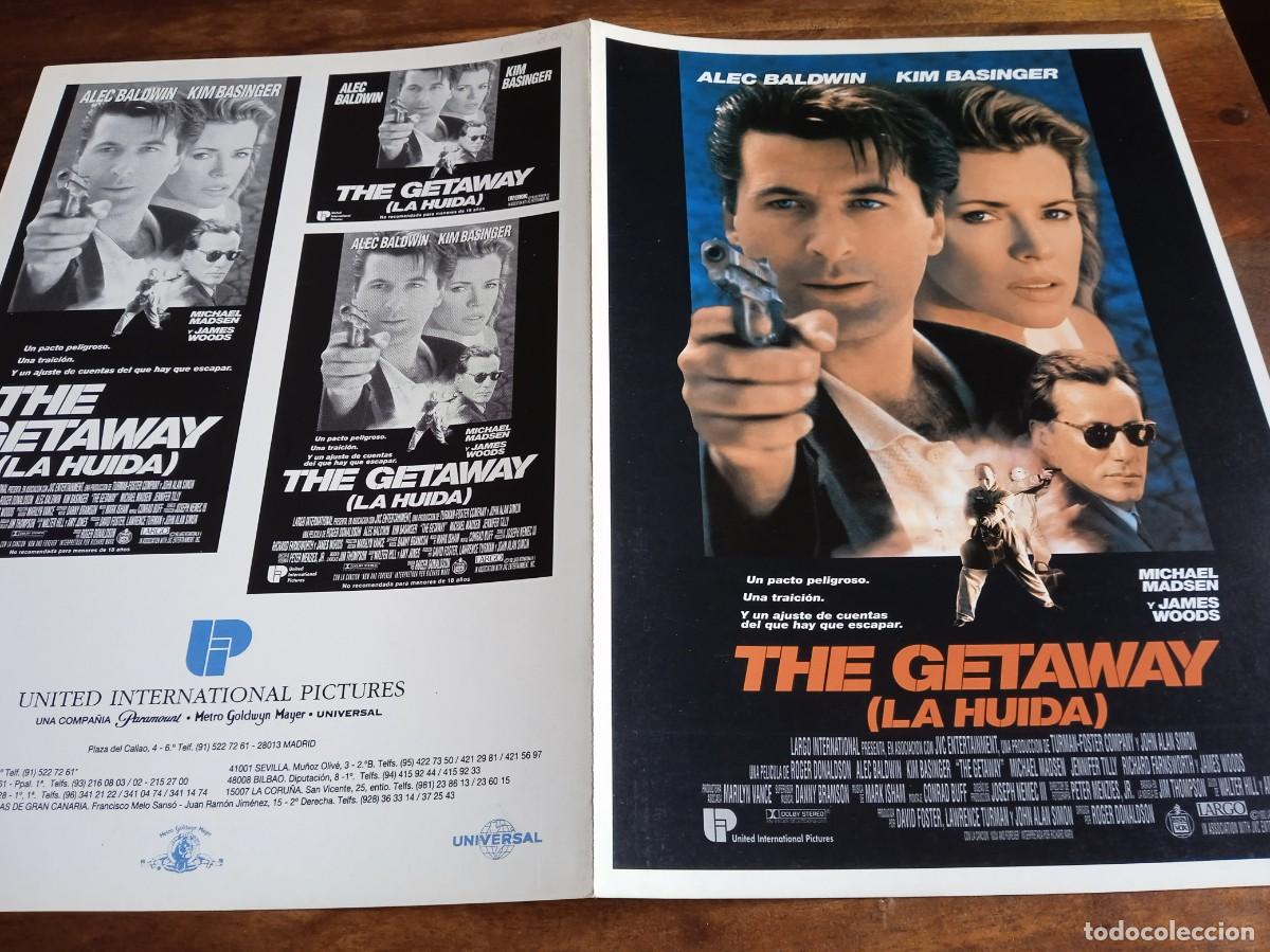 Cine: The Getaway La Huida - Alec Baldwin, Kim Basinger, Michael Madsen - Guia original U.I.P 1994