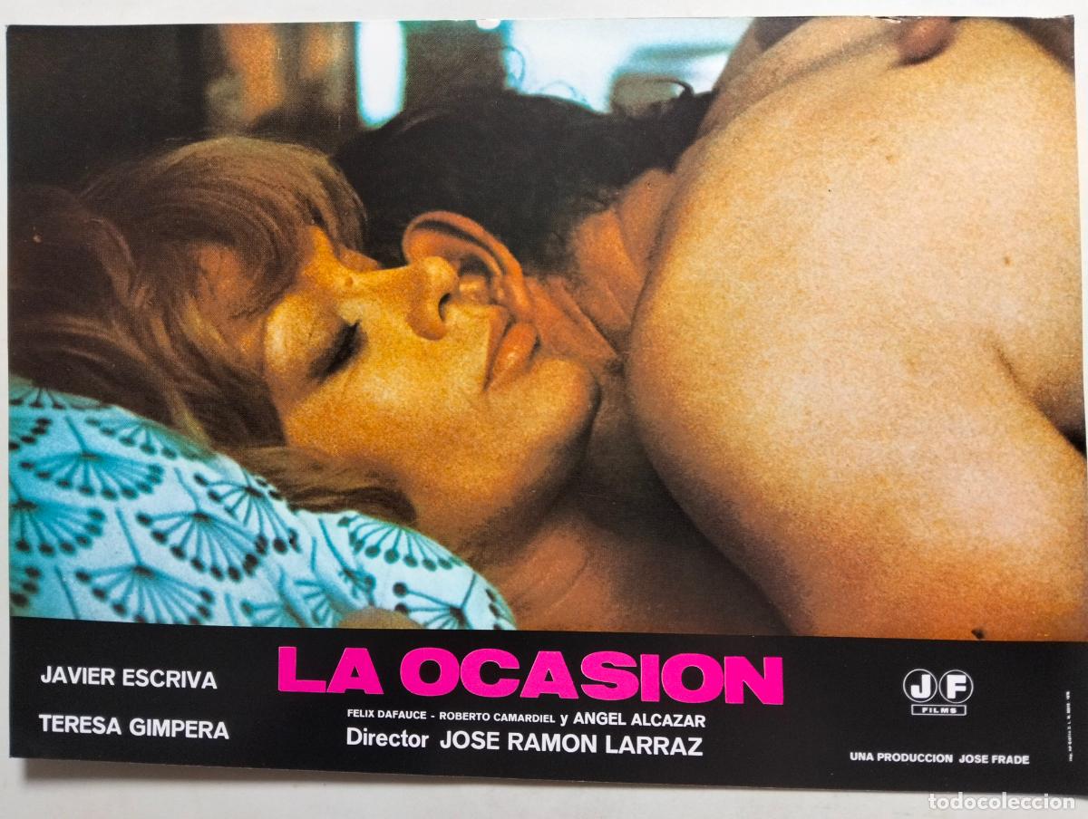 Cine: LAMINA PEL&Iacute;CULA LA OCASION, FILM JOSE FRADE, CON JAVIER ESCRIVA, MEDIDAS 34 X 24 CM