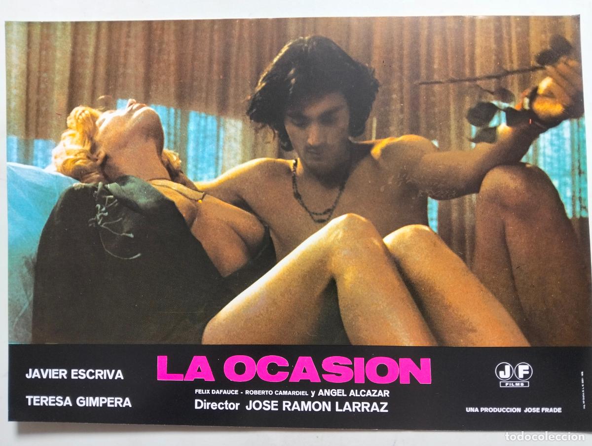 Cine: LAMINA PEL&Iacute;CULA LA OCASION, FILM JOSE FRADE, CON JAVIER ESCRIVA, MEDIDAS 34 X 24 CM