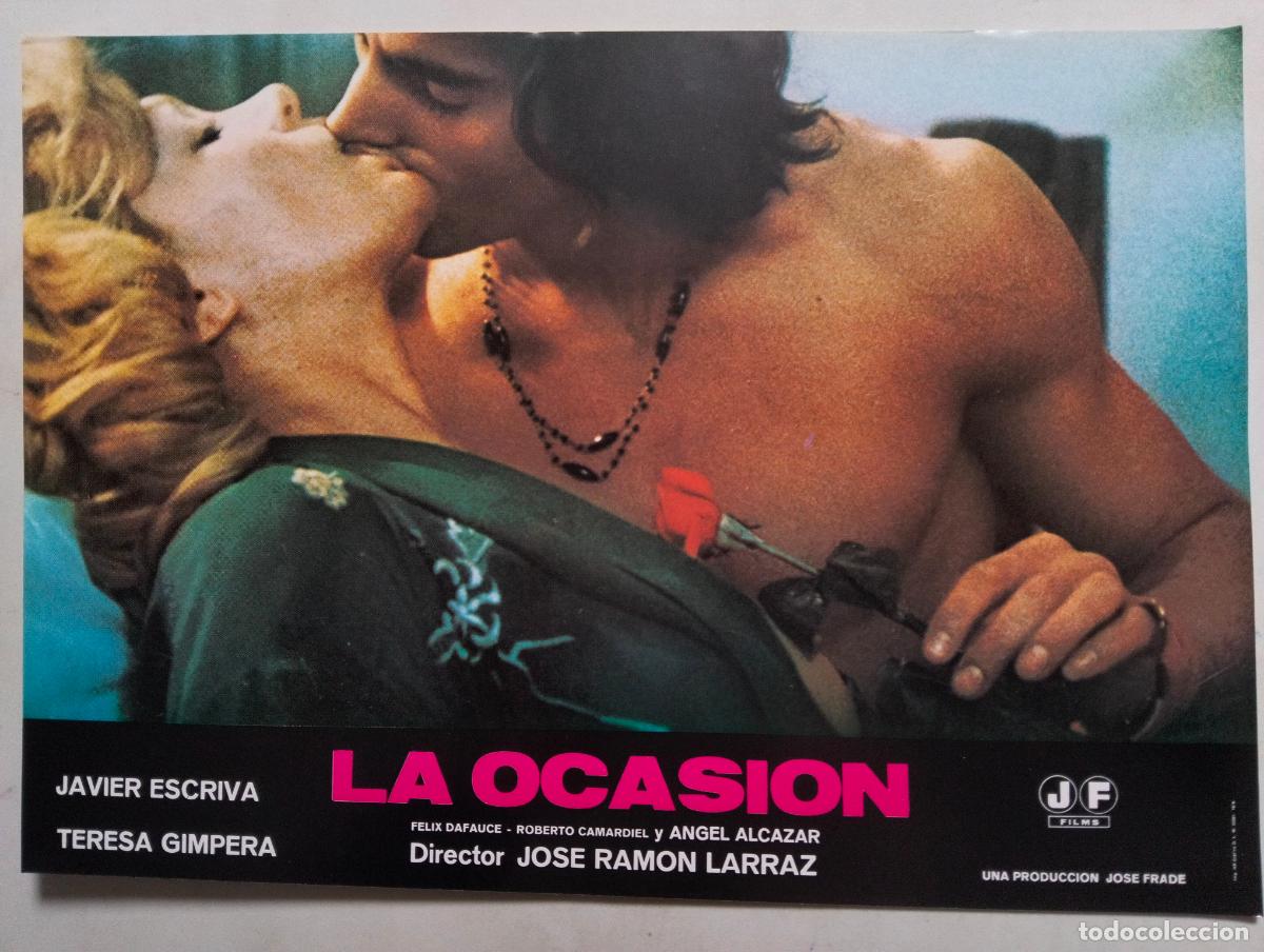 Cine: LAMINA PEL&Iacute;CULA LA OCASION, FILM JOSE FRADE, CON JAVIER ESCRIVA, MEDIDAS 34 X 24 CM