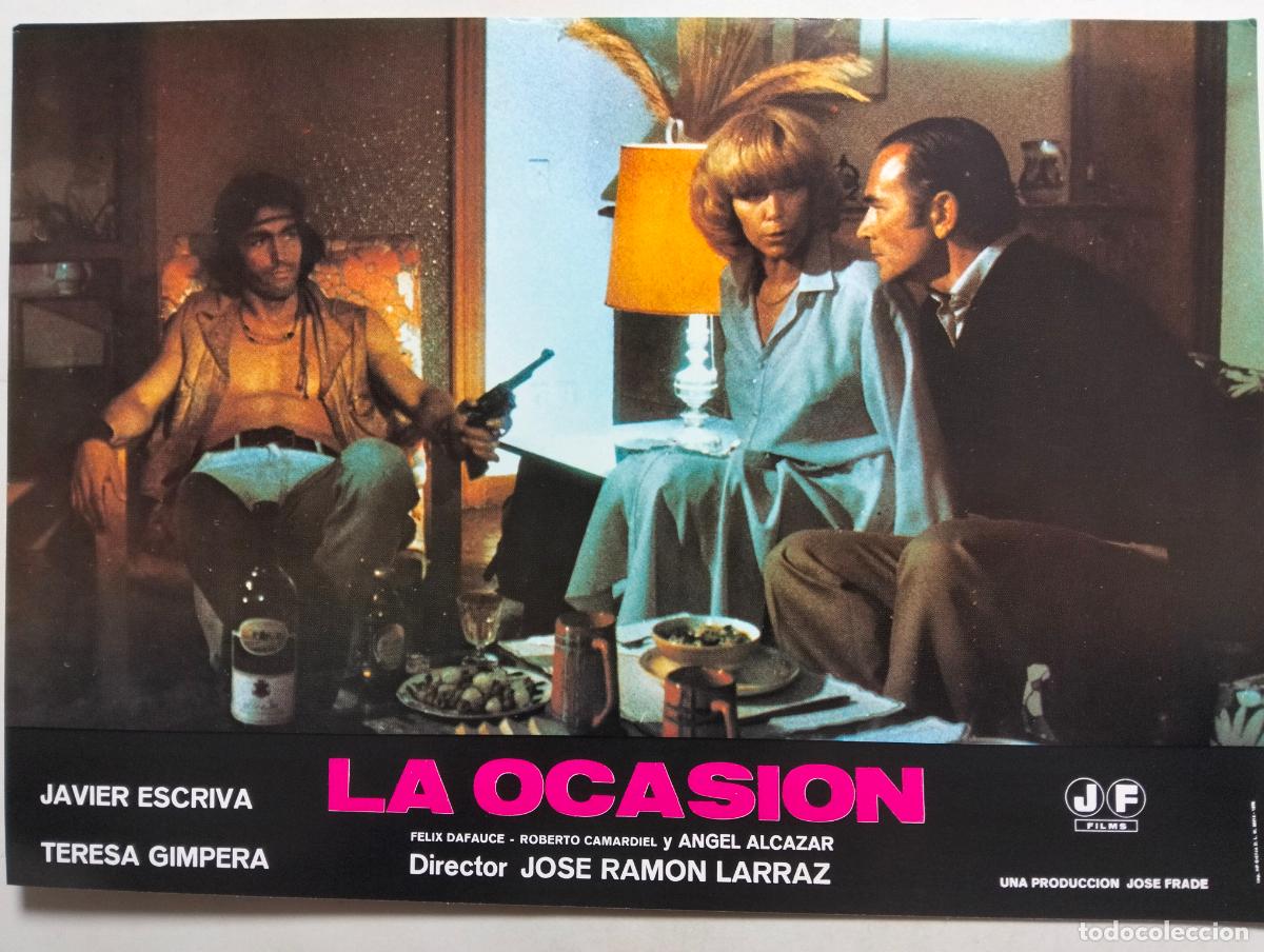 Cine: LAMINA PEL&Iacute;CULA LA OCASION, FILM JOSE FRADE, CON JAVIER ESCRIVA, MEDIDAS 34 X 24 CM