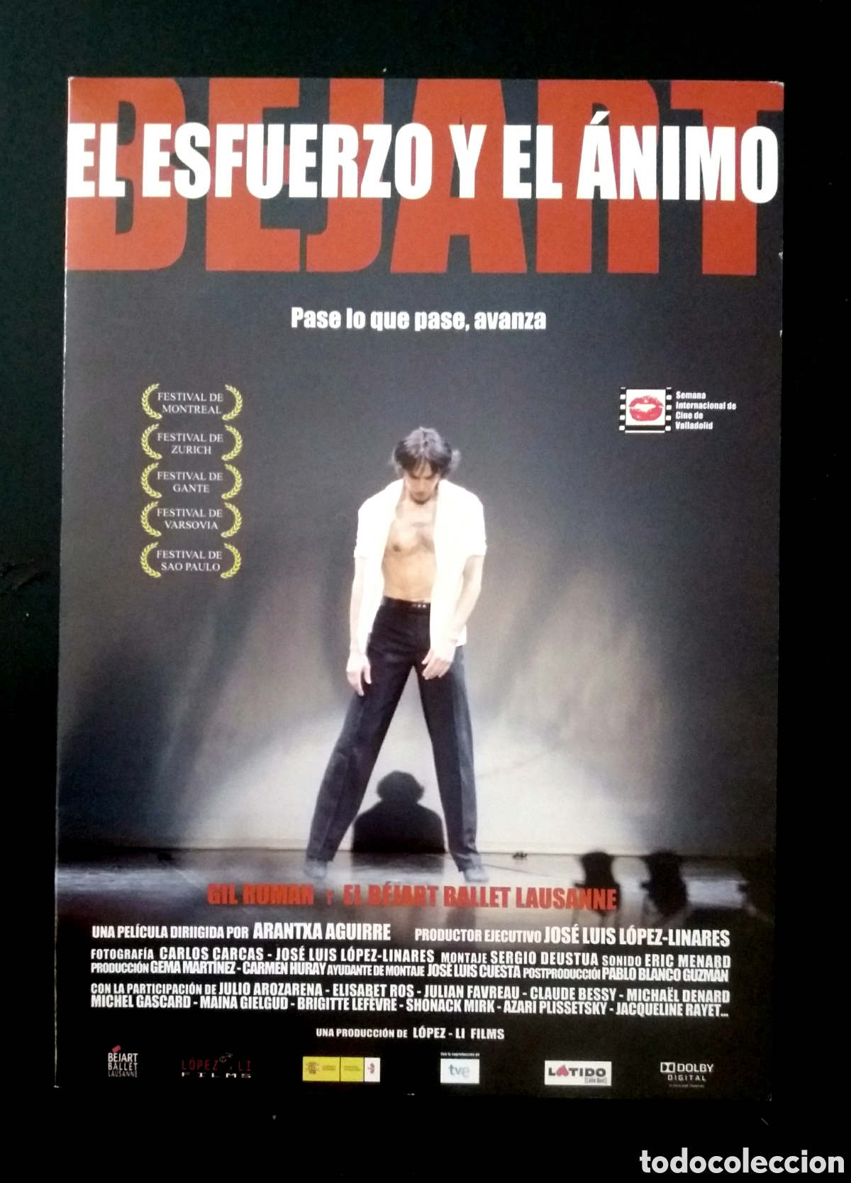 Cine: Pressbook con CD EL ESFUERZO Y EL &Aacute;NIMO BEJART BALLET LAUSANNE gu&iacute;a de cine press book pel&iacute;cula