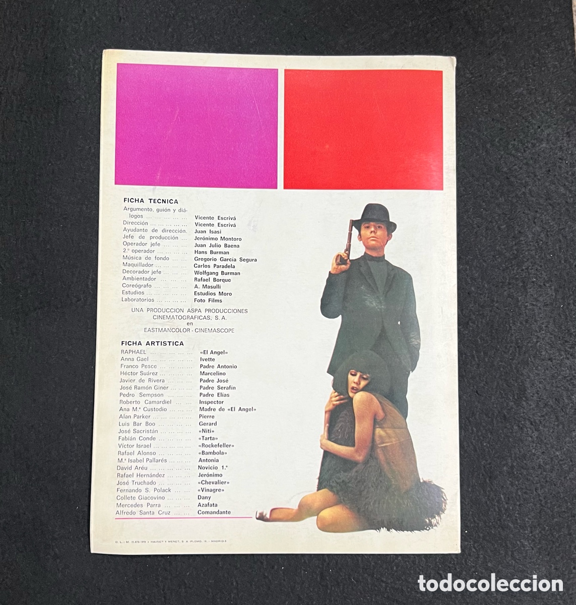Cine: RAPHAEL ES EL &Aacute;NGEL GU&Iacute;A PROGRAMA CiNE TR&Iacute;PTICO A&Ntilde;O 1969 - Foto 4