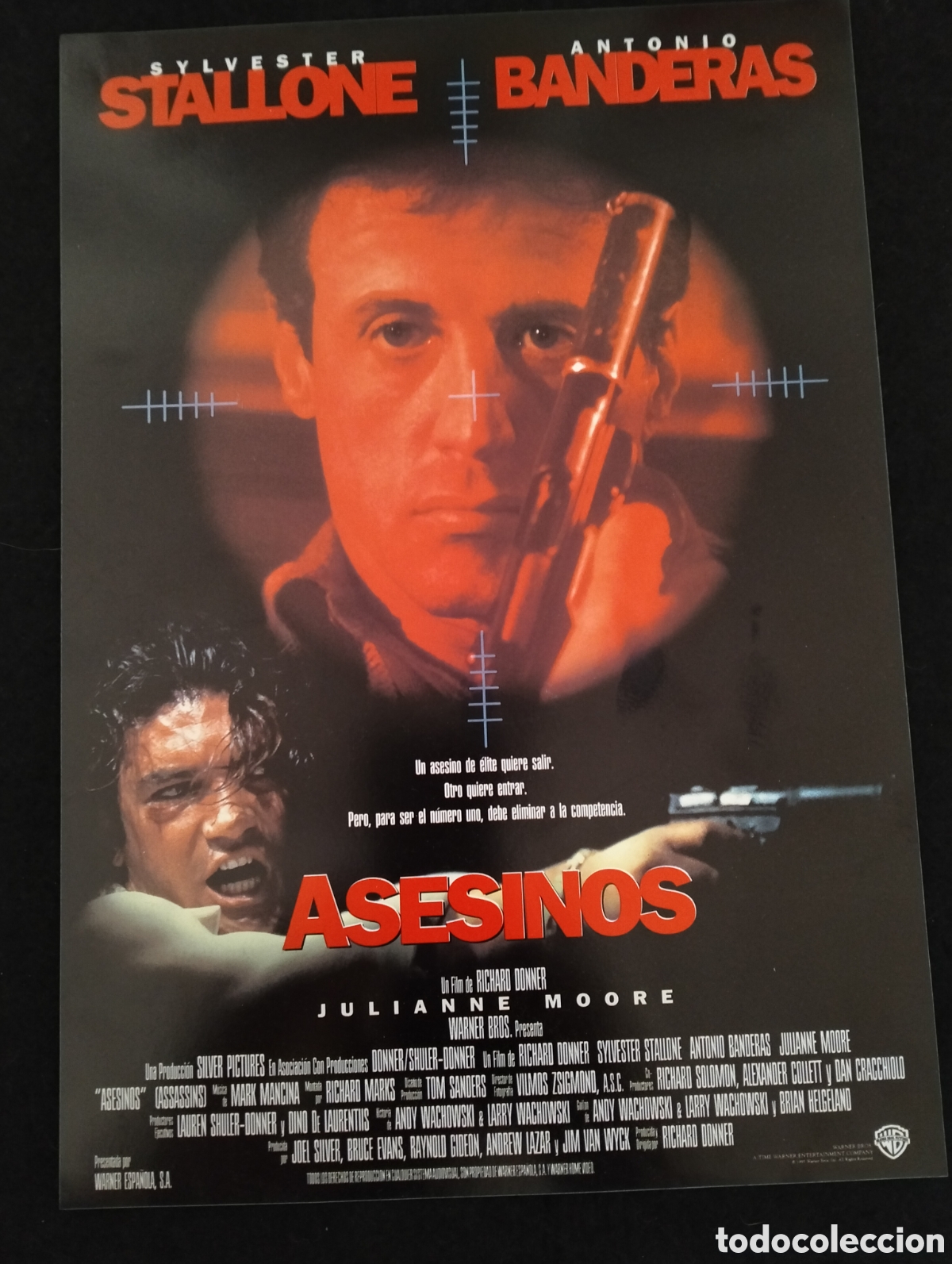 Cine: ASESINOS-ASSASSINS-RICHARD DONNER-SYLVESTER STALLONE-ANTONIO BANDERAS-1 HOJA- B125