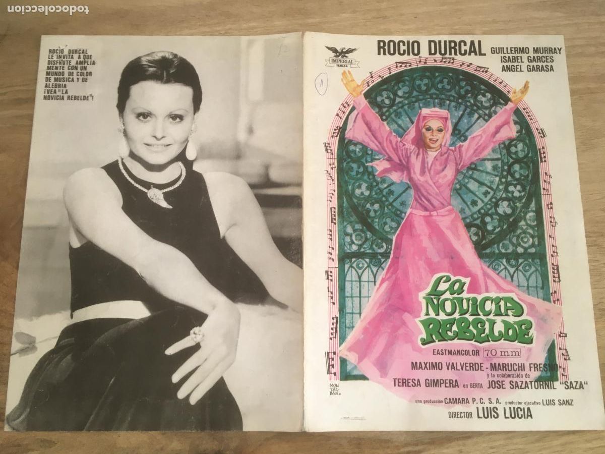 Cine: la novicia rebelde rocio durcal guia publicitaria original estreno