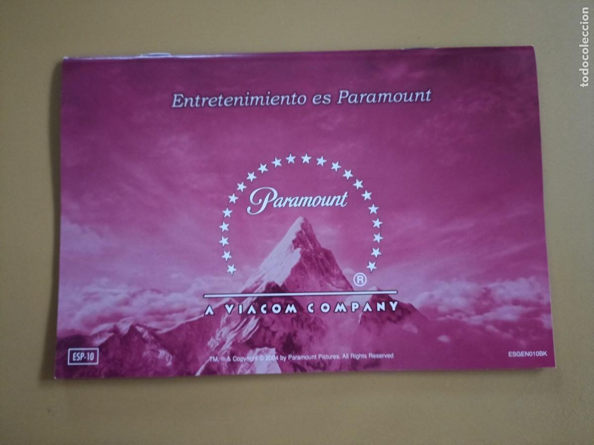 Cine: folleto guia de cine, ficha tecnica paramount catalogo
