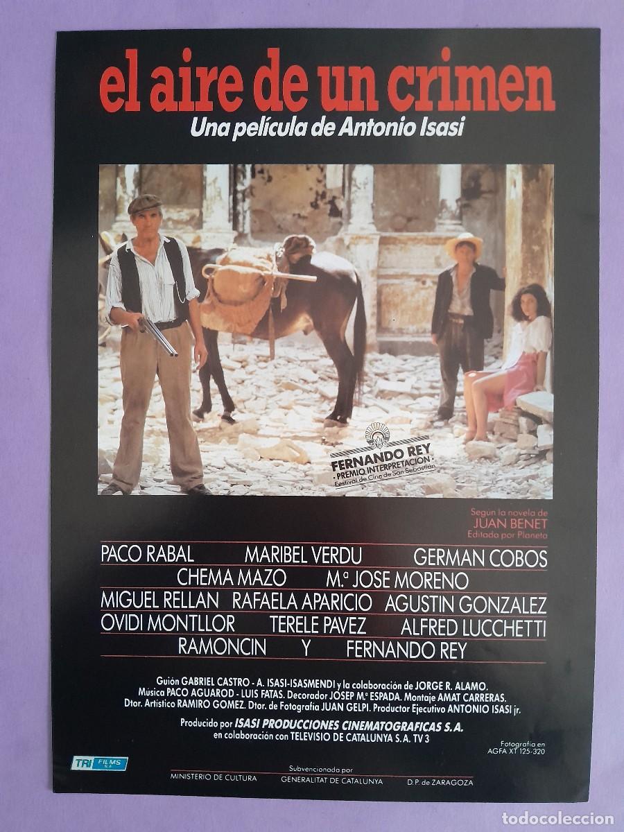 Cinema: GUIA PELICULA EL AIRE DE UN CRIMEN PACO RABAL MARIBEL VERDU G 268