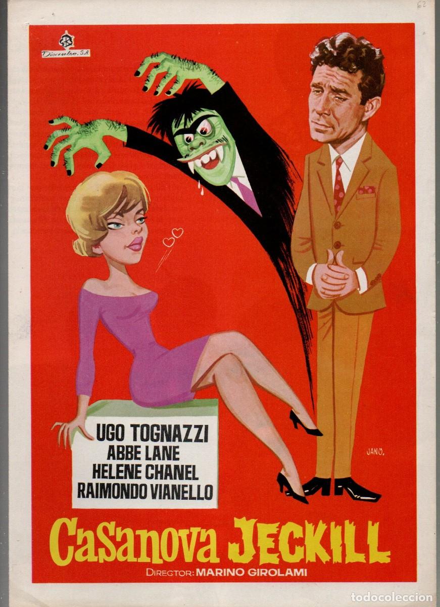 Cinema: GUIA DOBLE , CASANOVA JEKILL. UGO TOGNAZZI, ABBE LANE, HELENE CHANEL..., DISCENTRO S.A.,, JANO. 1967