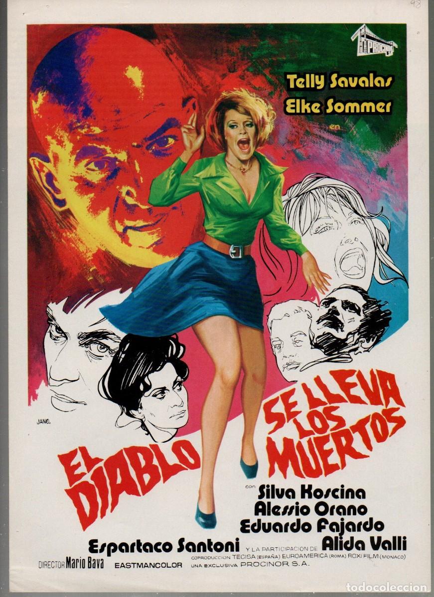 Cinema: GUIA DOBLE, EL DIABLO SE LLEVA LOS MUERTOS. TELLY SAVALAS, ELKE SOMMERS..., JANO. 1974