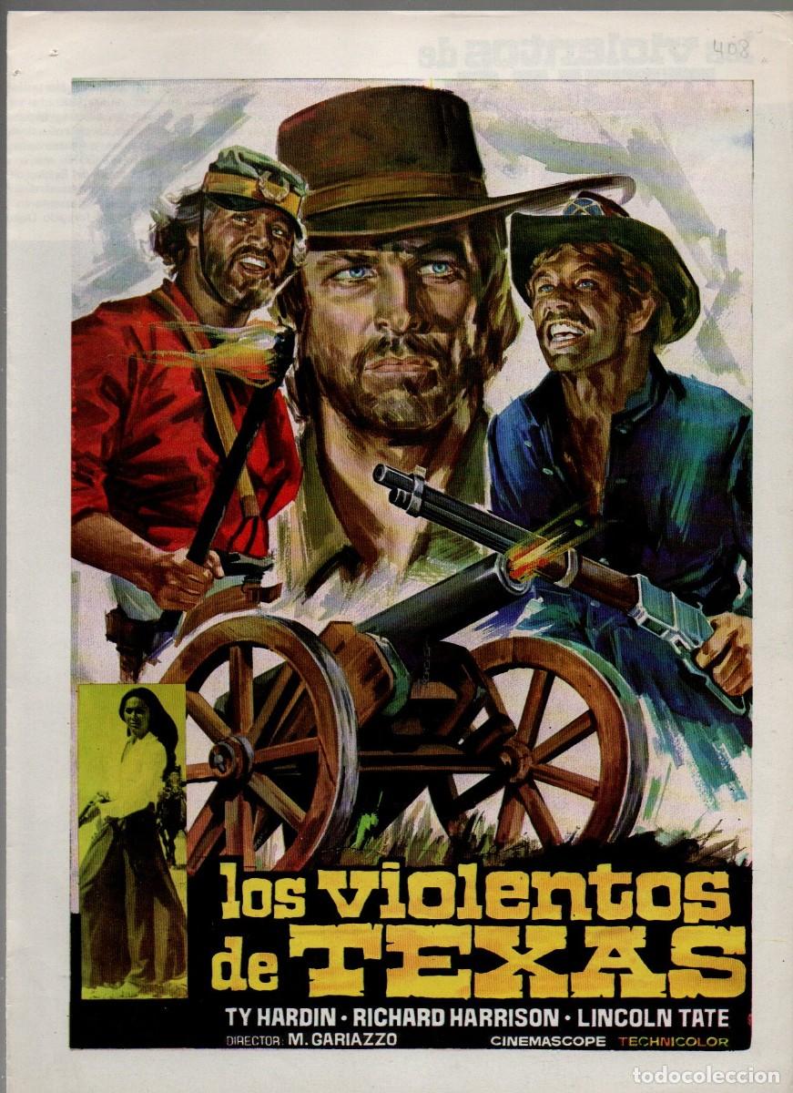 Cinema: GUIA DOBLE, LOS VIOLENTOS DE TEXAS. TY HARDIN, RICHARD HARRISON, LINCOLN TATE. JANO 1973