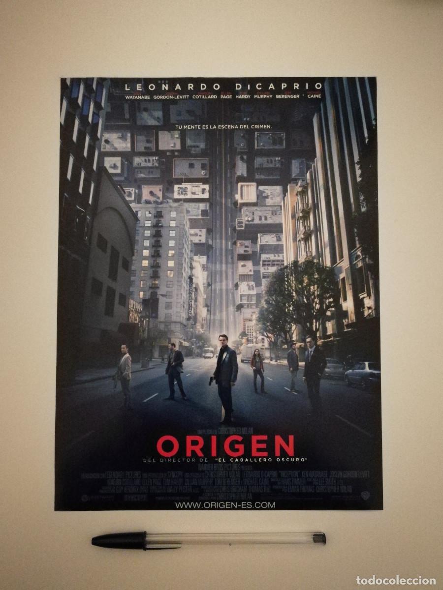 Cine: LAMINA ACARTONADA -A4- ORIGEN INCEPTION - CIENCIA FICCION - LEONARDO DICAPRIO - Christopher Nolan