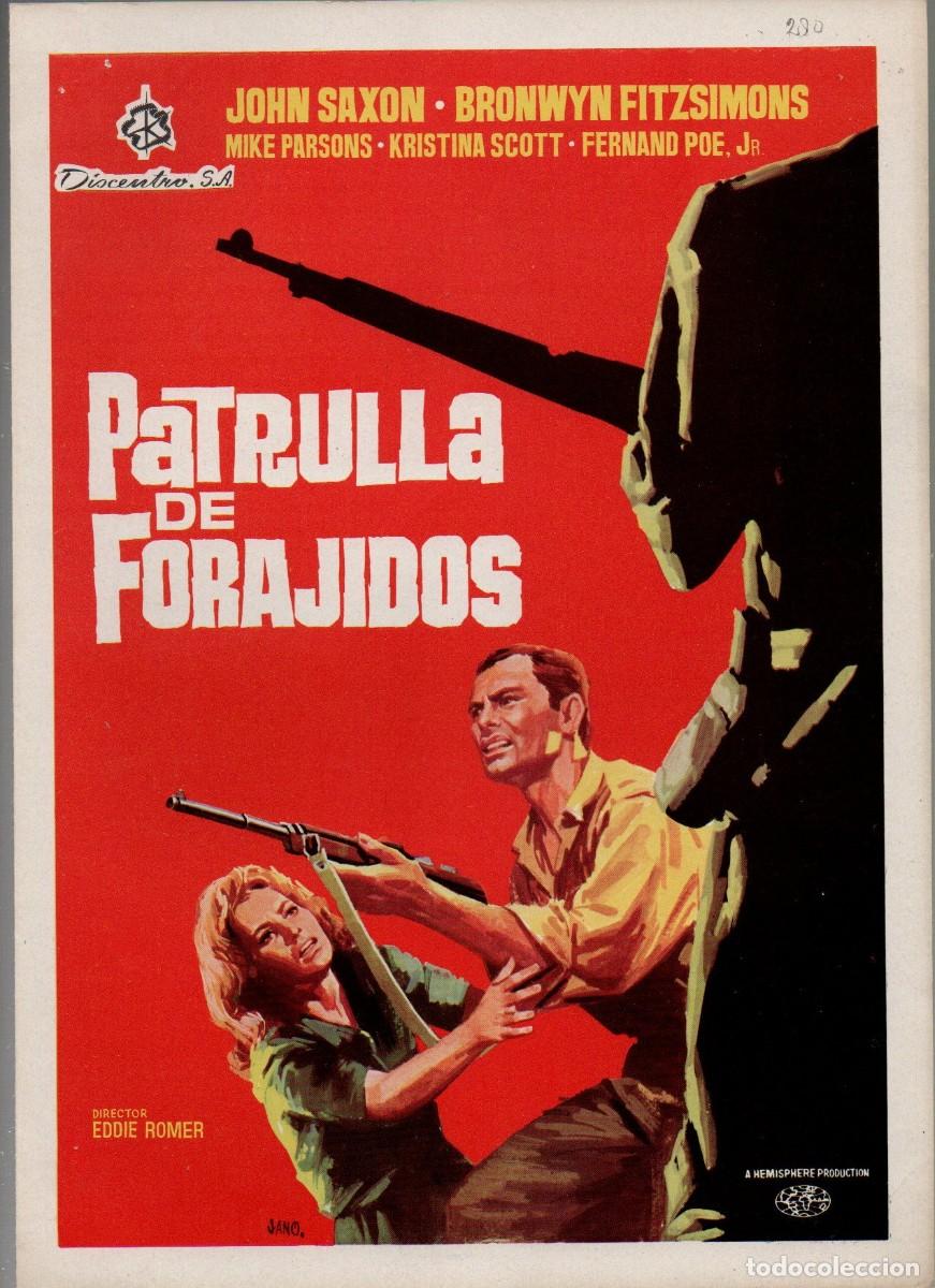 Cinema: GUIA DOBLE, PATRULLA DE FORAJIDOS. JOHN SAXON, DIR. EDDIE ROMER. DISCENTRO S.A., JANO 1966