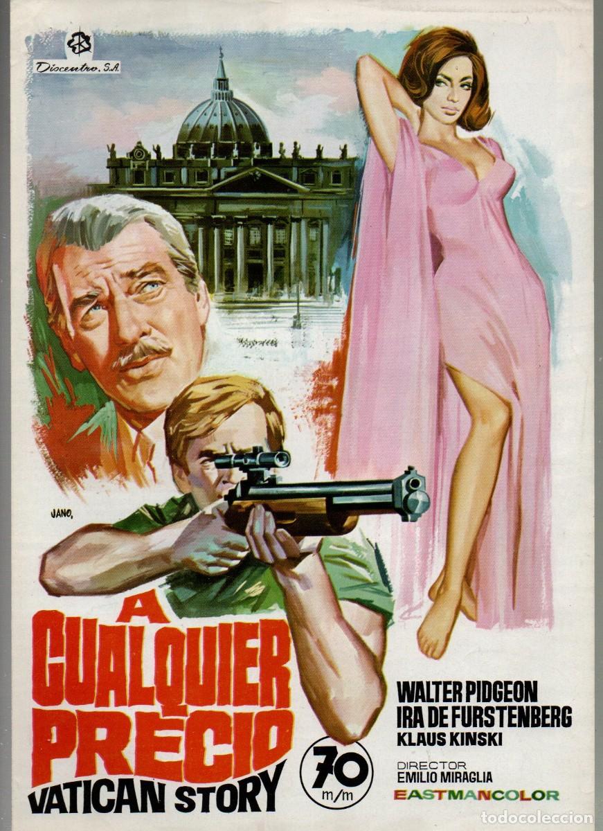 Cinema: GUIA DOBLE, A CUALQUIER PRECIO (VATICAN STORY). WALTER PIDGEON, IRA DE FUSTENBERG..., JANO 1969