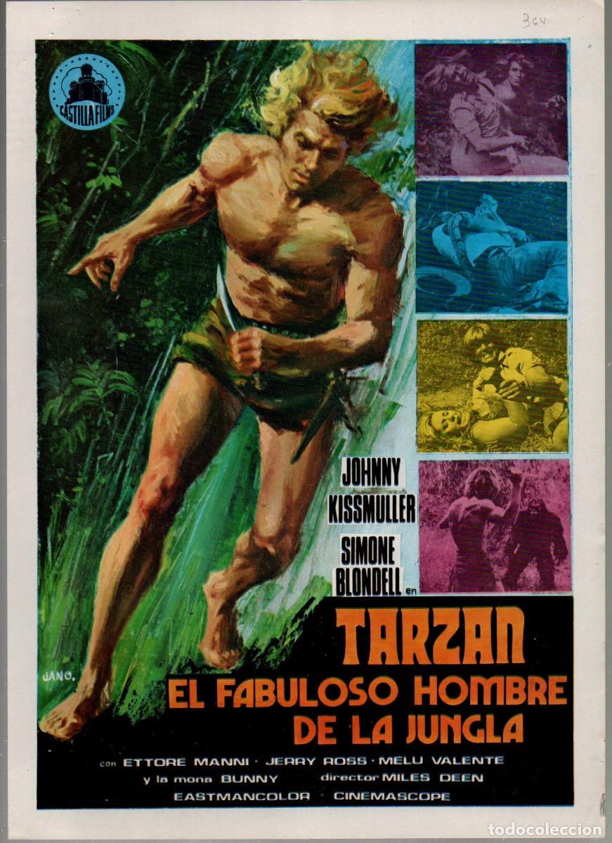 Cine: GUIA SENCILLA, TARZAN EL FABULOSO HOMBRE DE LA JUNGLA. JOHNNY KISMULLER, SIMONE BLONDELL., JANO 1966