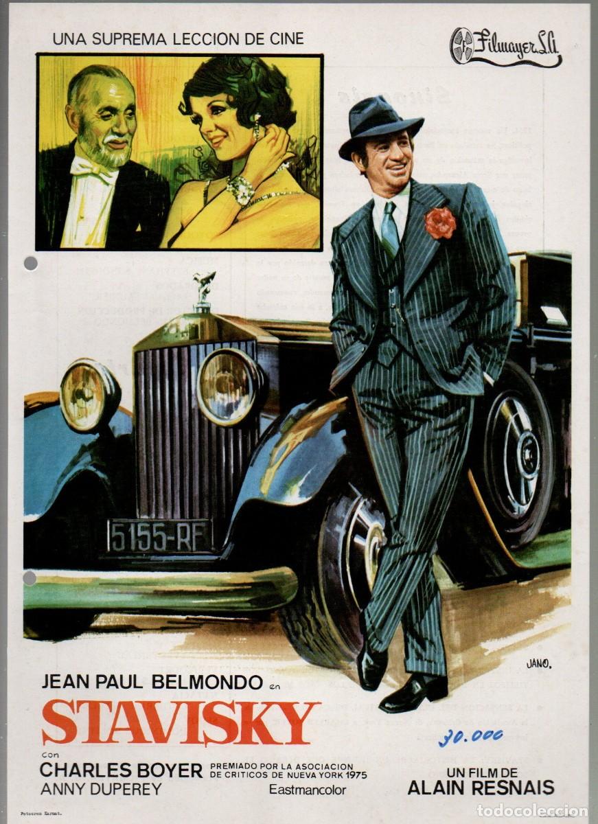 Kino: GUIA SENCILLA, STAVISKY. JEAN PAUL BELMONDO, CHARLES BOYER, ANNY DUPEREY. JANO 1975