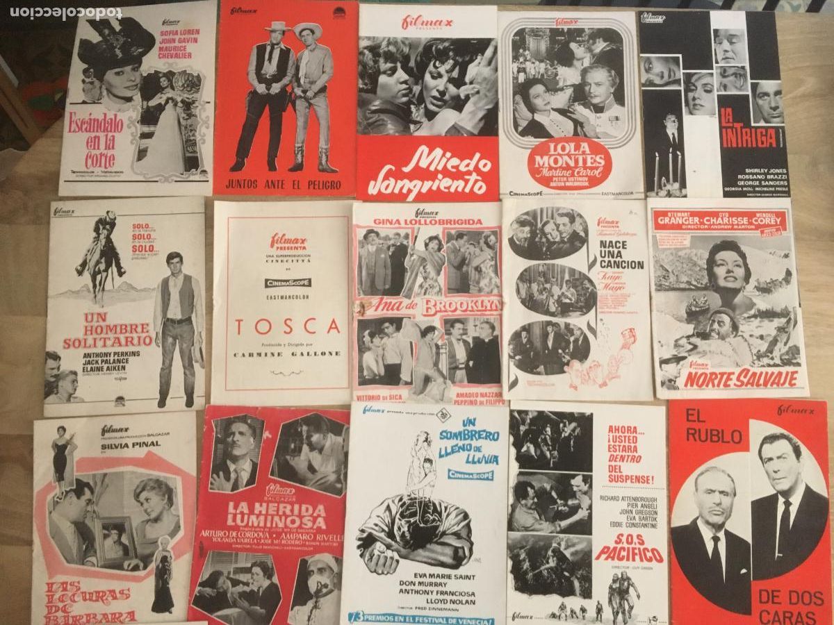 Cine: lote 24 guias publicitarias originales de filmax