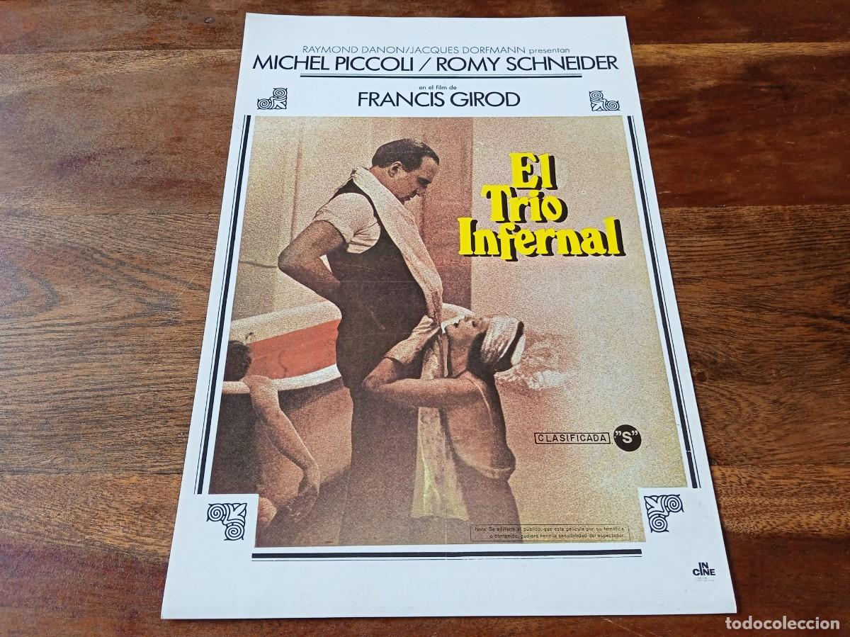 Cine: El trio infernal - Michel Piccoli, Romy Schneider, Mascha Gomska - Guia original Incine 1978