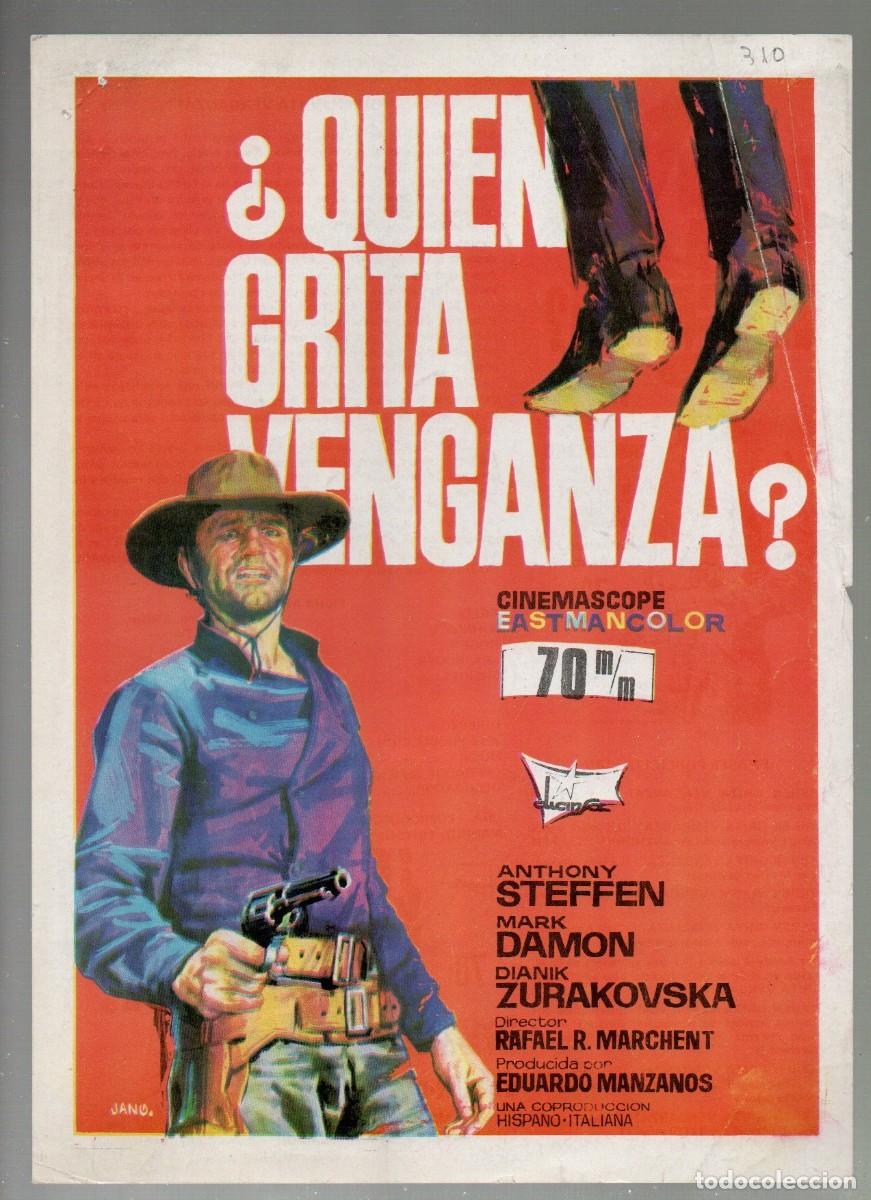 Cinema: GUIA SENCILLA, &iquest; QUIEN GRITA VENGANZA ?. ANTHONY STEFFEN, MARK DAMON... JANO.