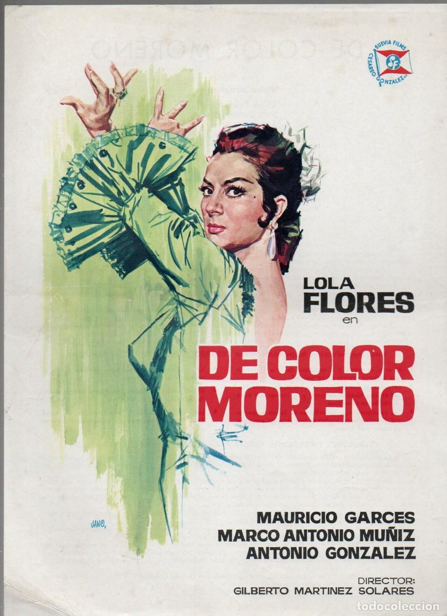 Cinema: GUIA SENCILLA, DE COLOR MORENO. LOLA FLORES, MAURICIO GARCES, CESAREO GONZALEZ.... JANO.